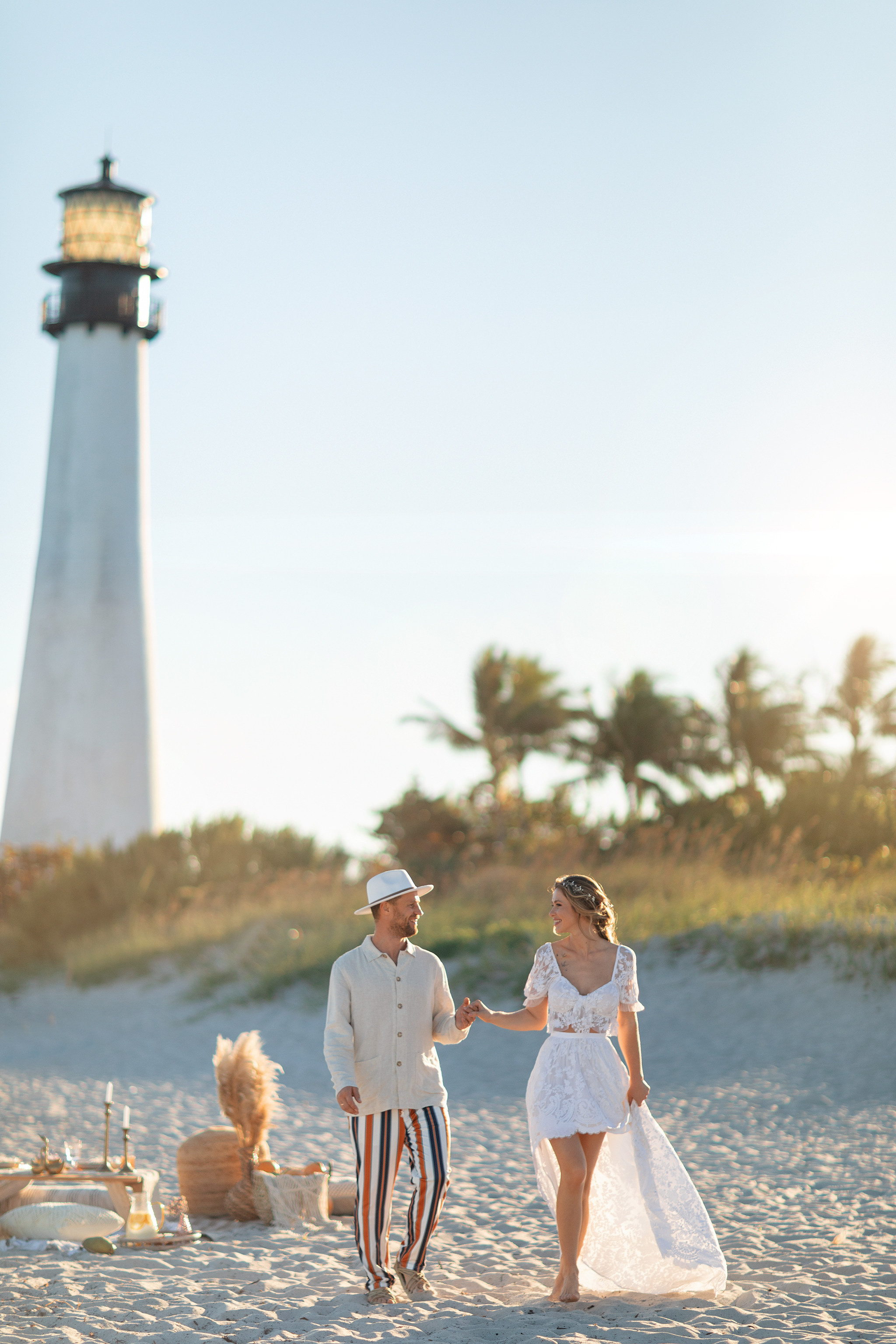 Lighthouse Elopement. Family and Event photographer in Homestead and Miami areas of Florida