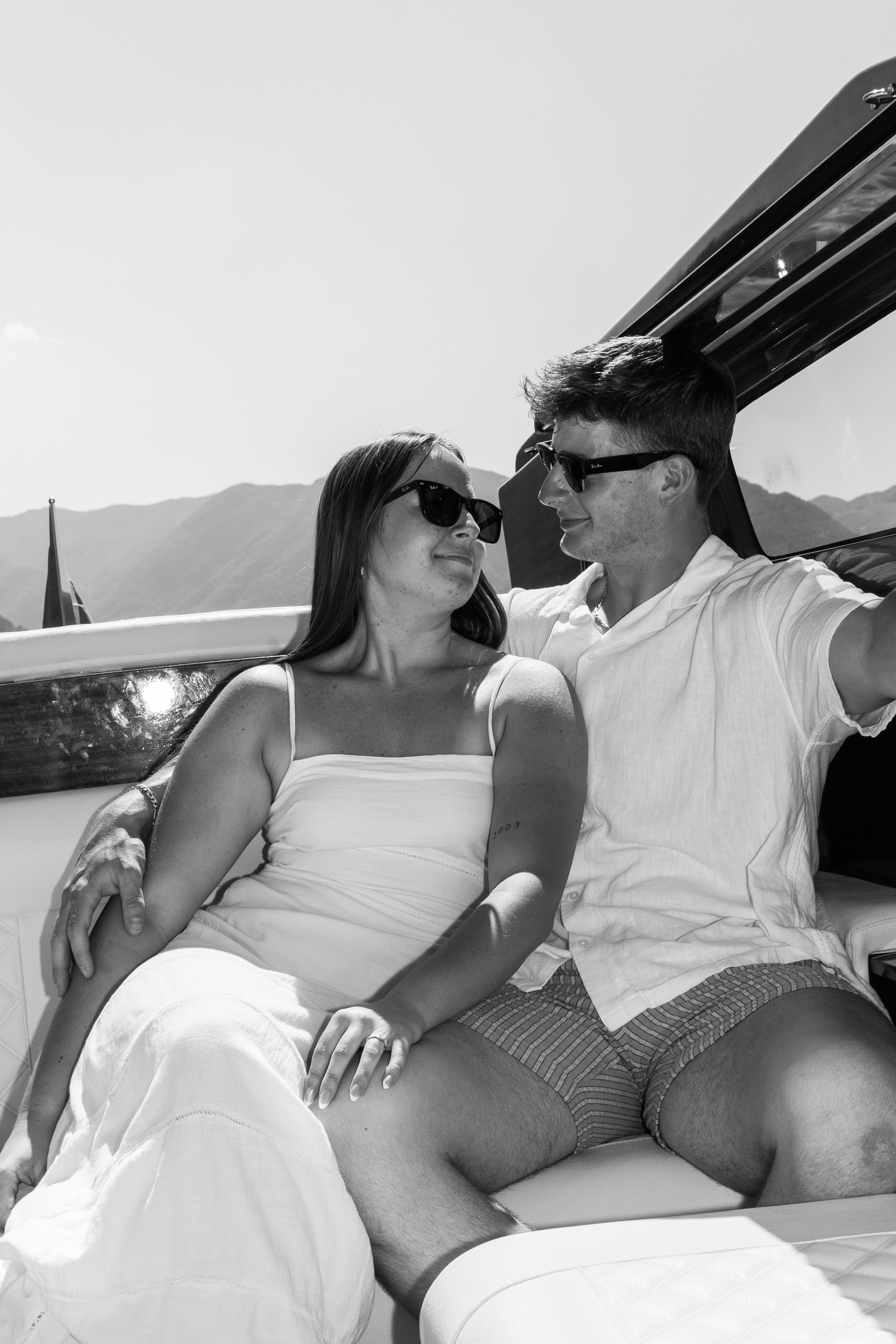 Boat Proposal in Lake Como. Lake Como Proposal Photographer | Surprise Proposals & Engagements
