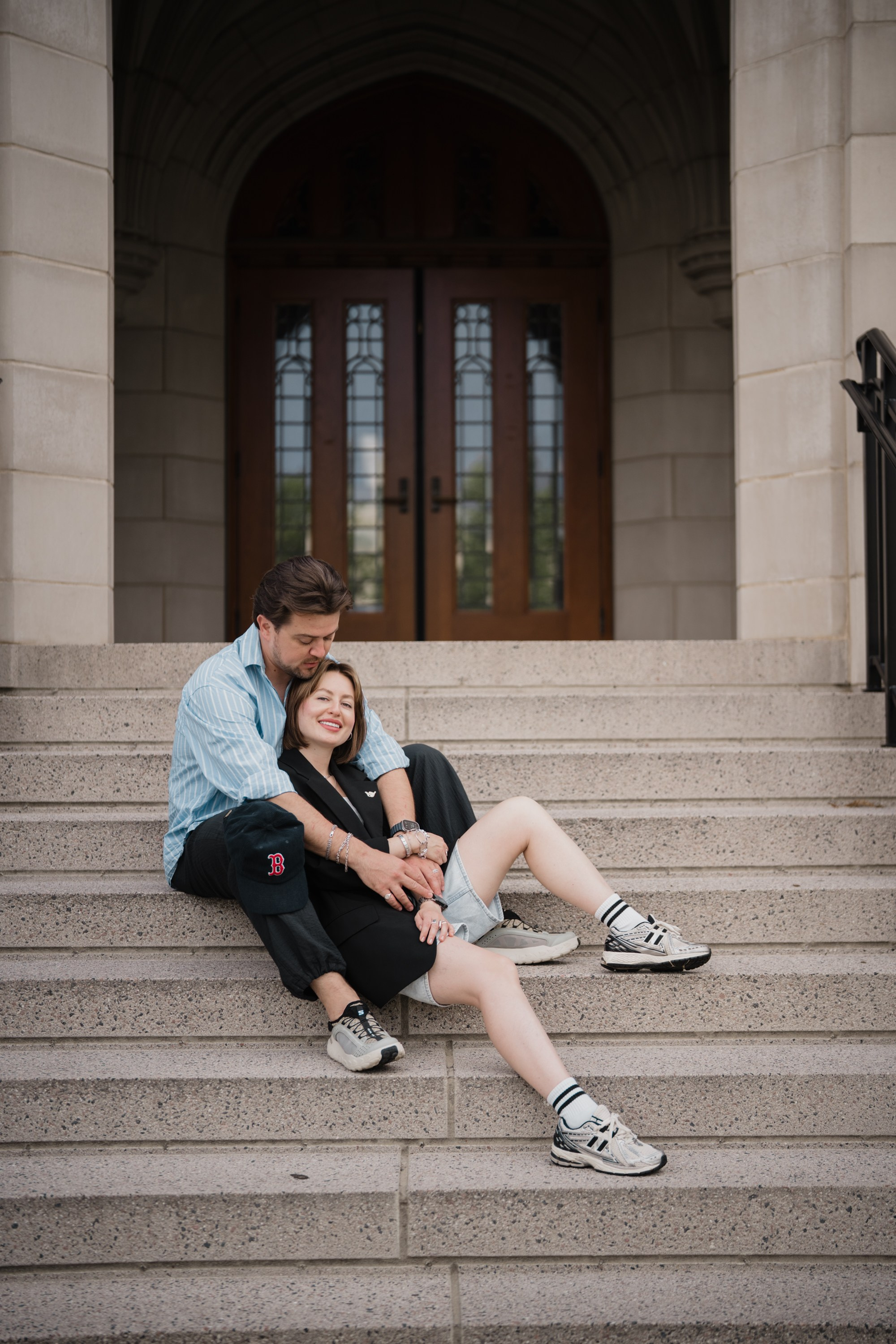 Photoshoot in College Boston. Portrait and wedding photographer in New York