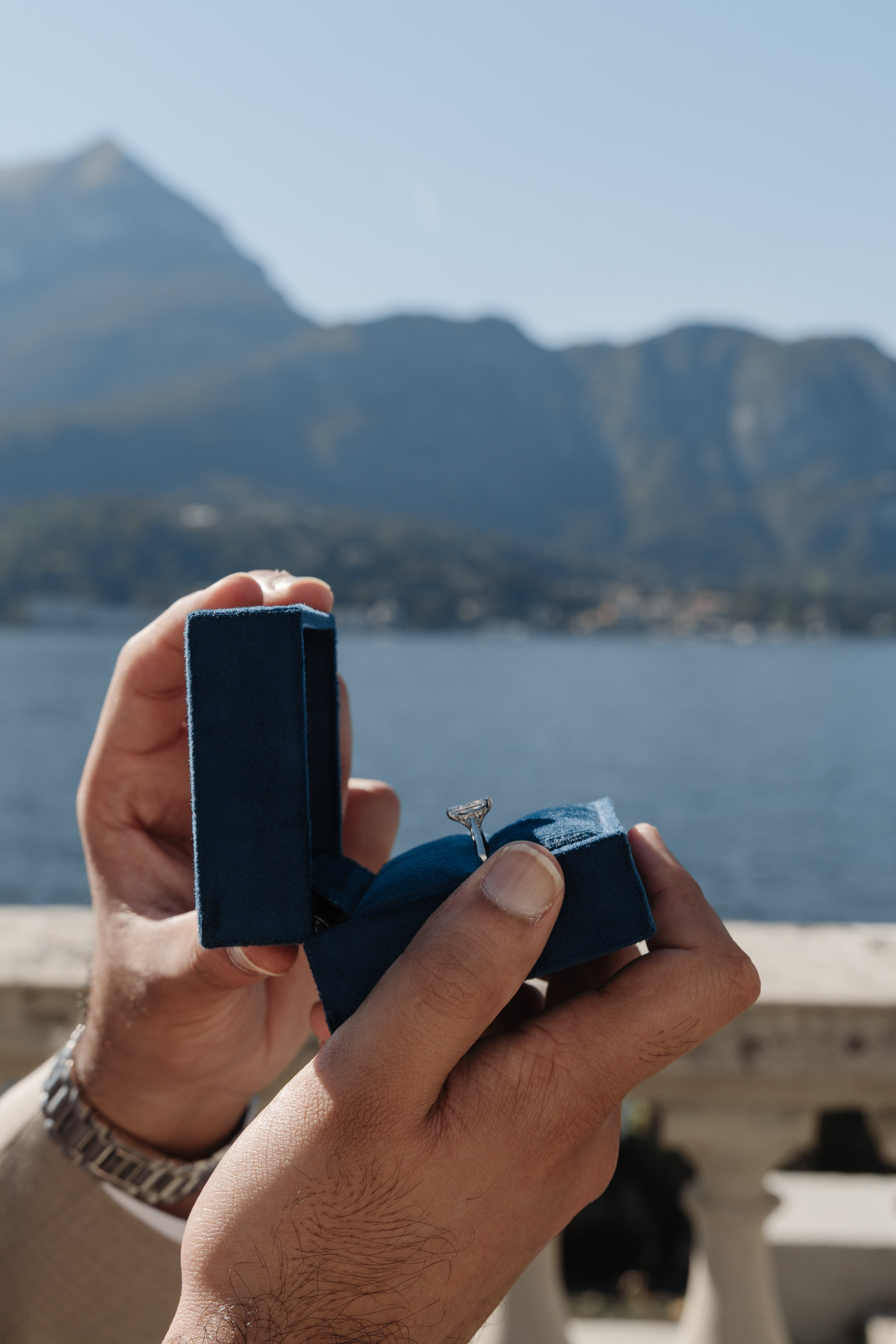 Villa Melzi Secret Proposal. Lake Como Proposal Photographer | Surprise Proposals & Engagements