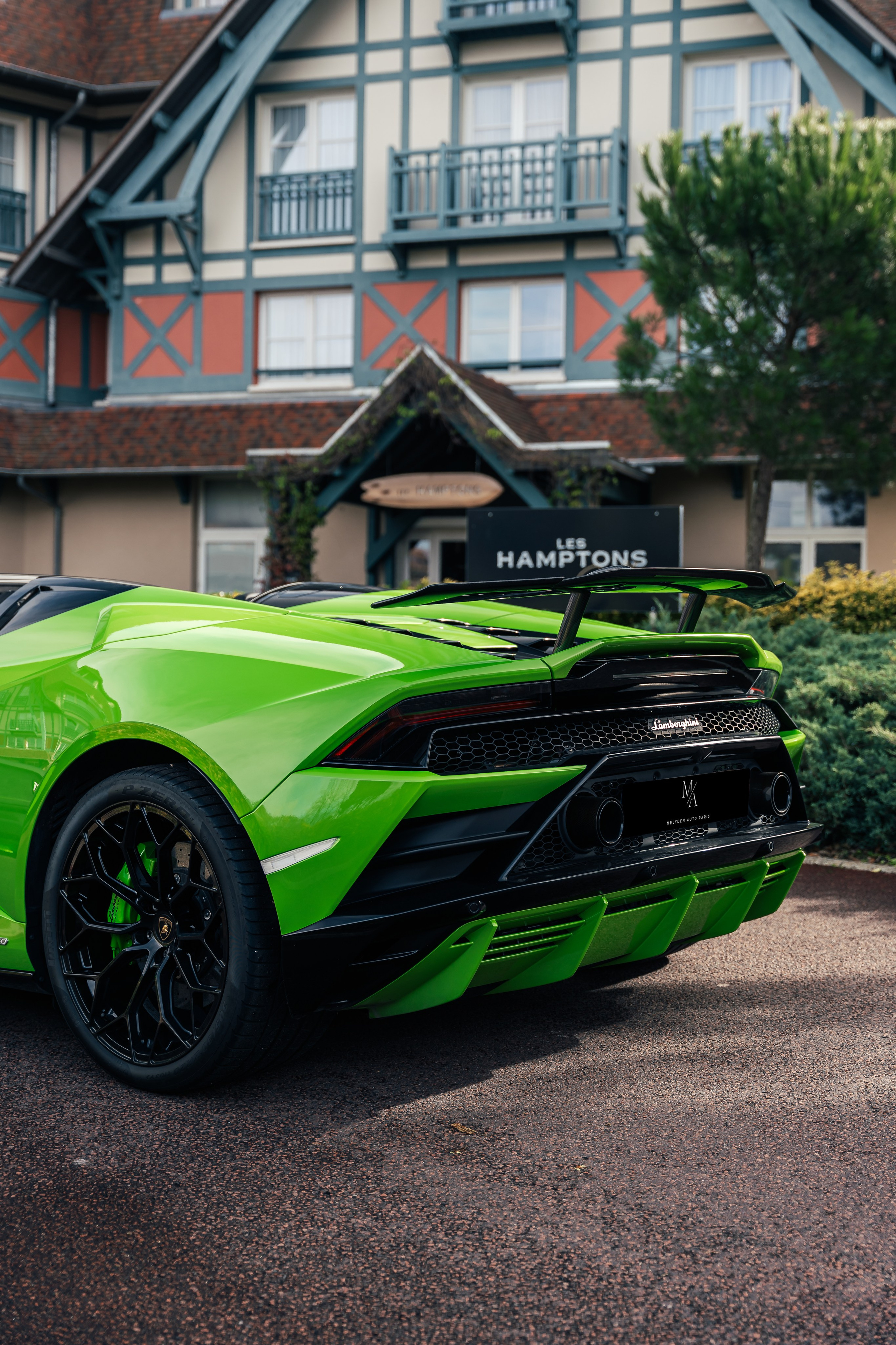 Lamborghini Huracan Evo Spyder. Photographe de voitures à Paris — Vitalii Motruk