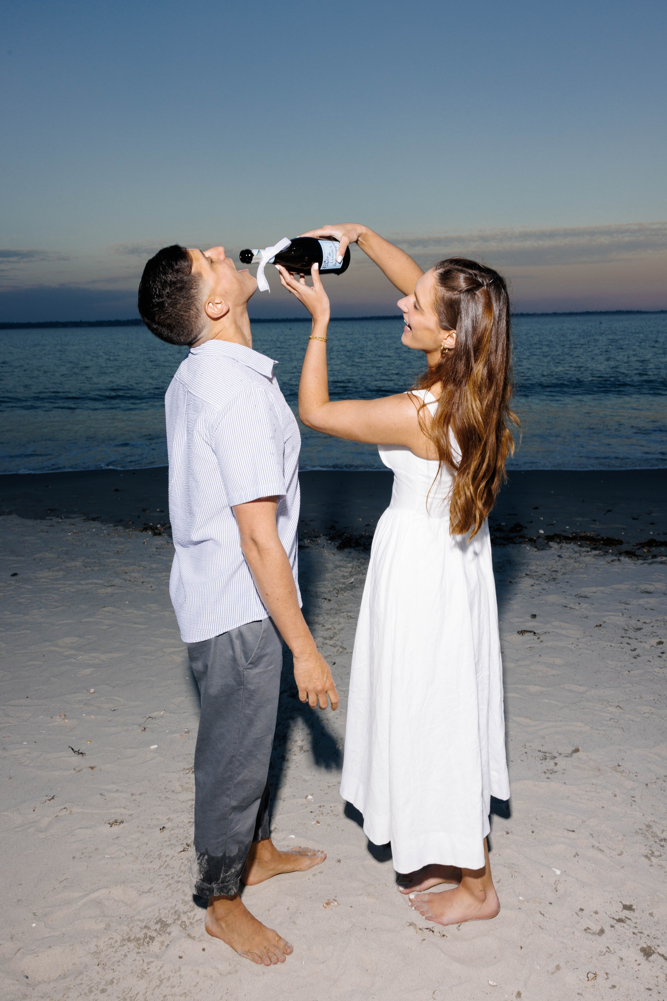 Bella & Nick — Sunset Engagement. Rhode Island Wedding Photographer Tati Simpson