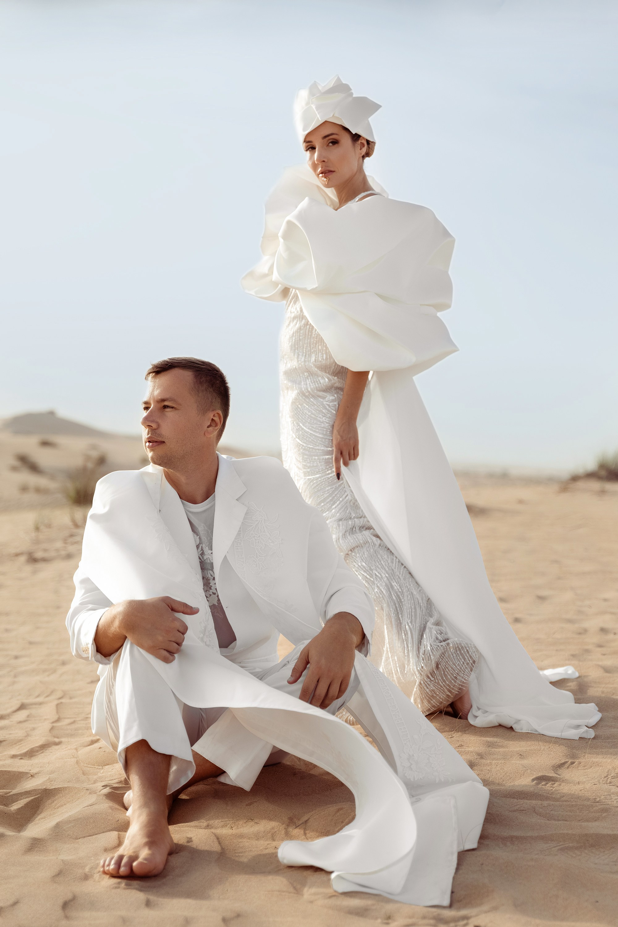 Bride and groom's portrait. Dubai, United Arab Emirates