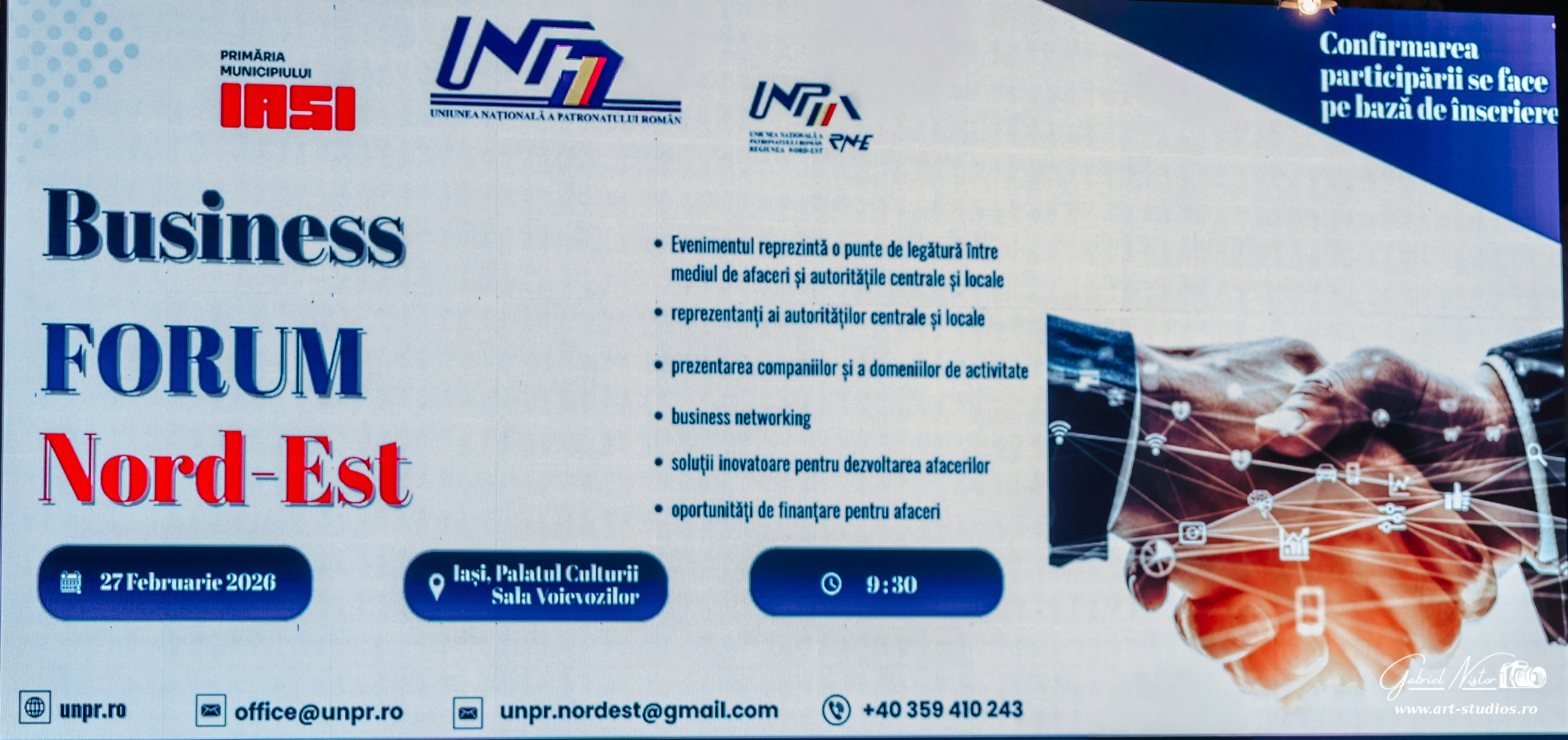 Uniunea Națională a Patronatului Român. Gabriel Nistor Art-Studios - Fotograf / Videograf Iasi