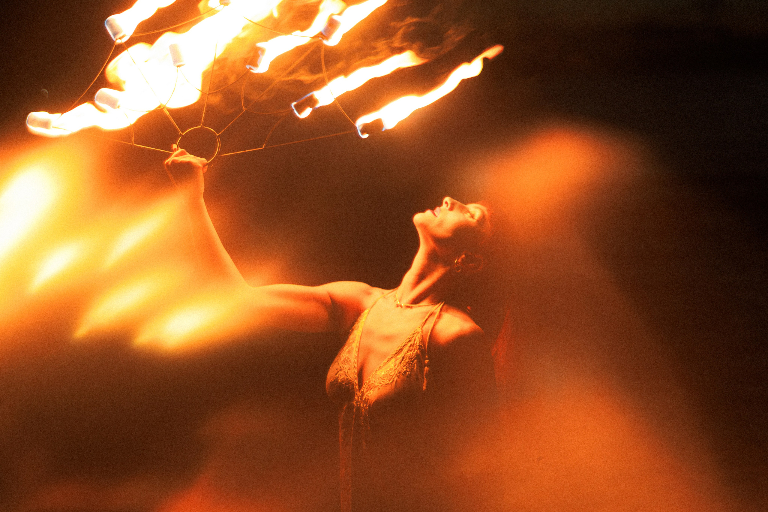 Jana the Fire dancer. Photographer in Greece Kristina