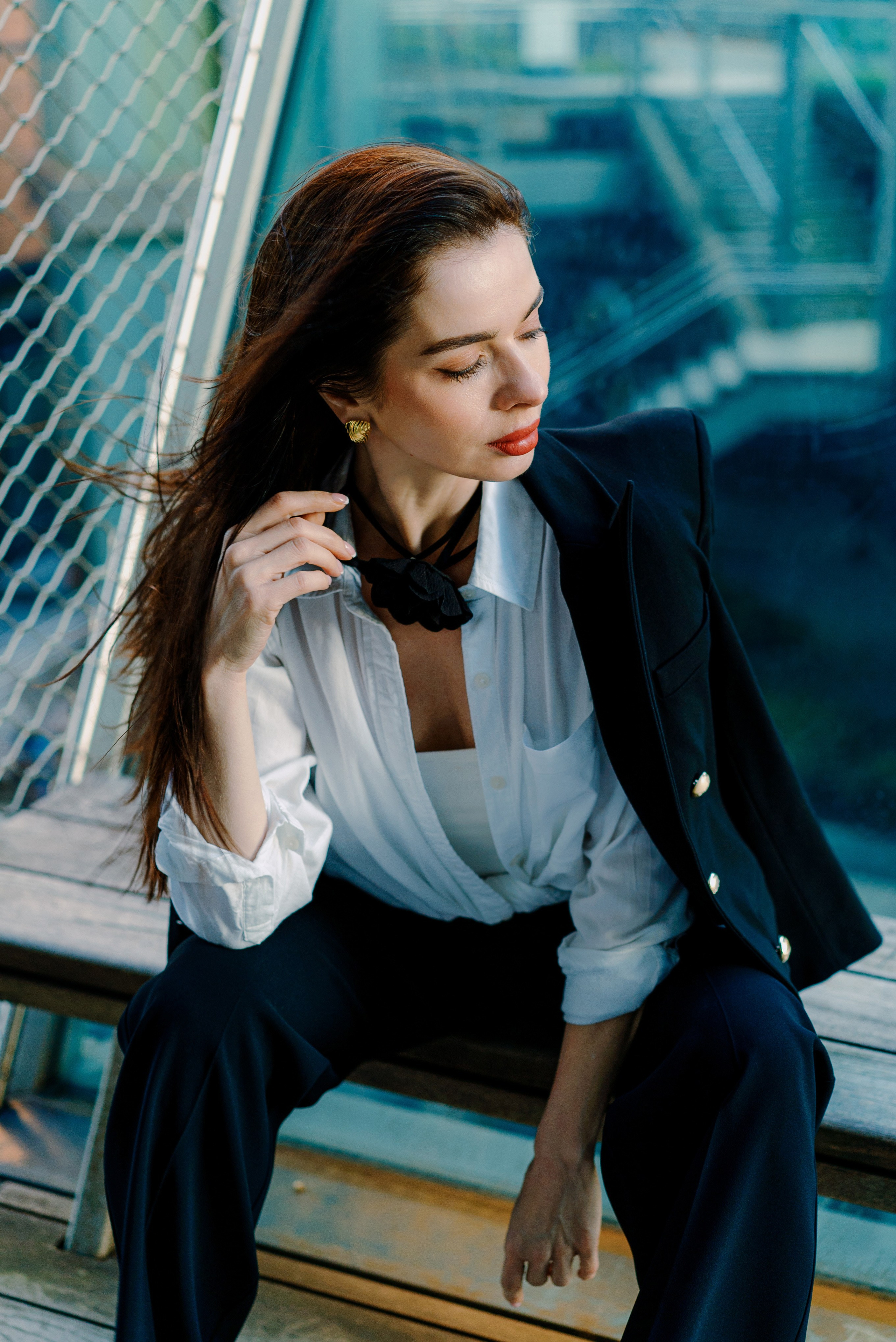 Natalia in Hudson Yards. Videographer and photographer in New York // MAKAROV.VIDEO