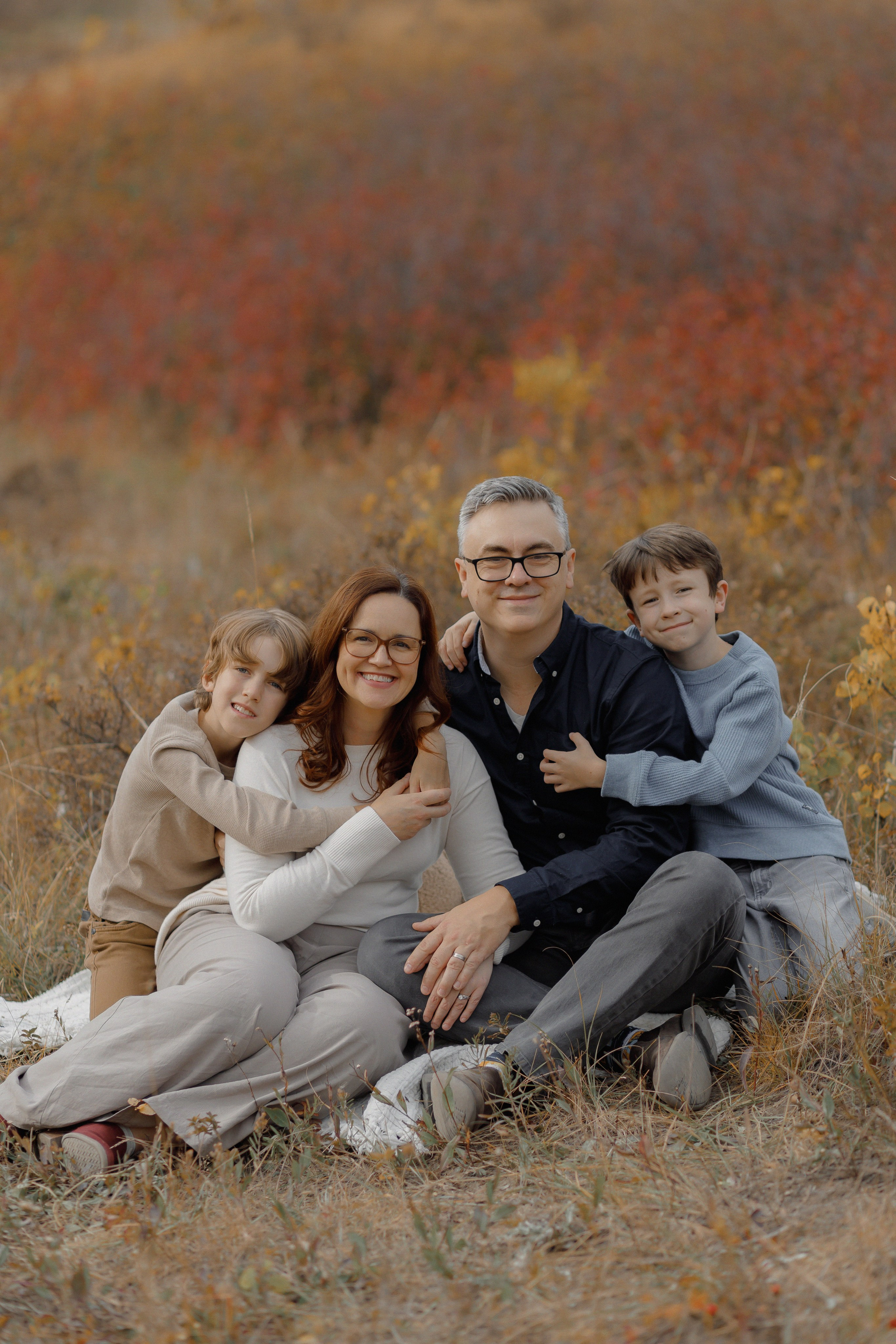 Christa’s family. Home