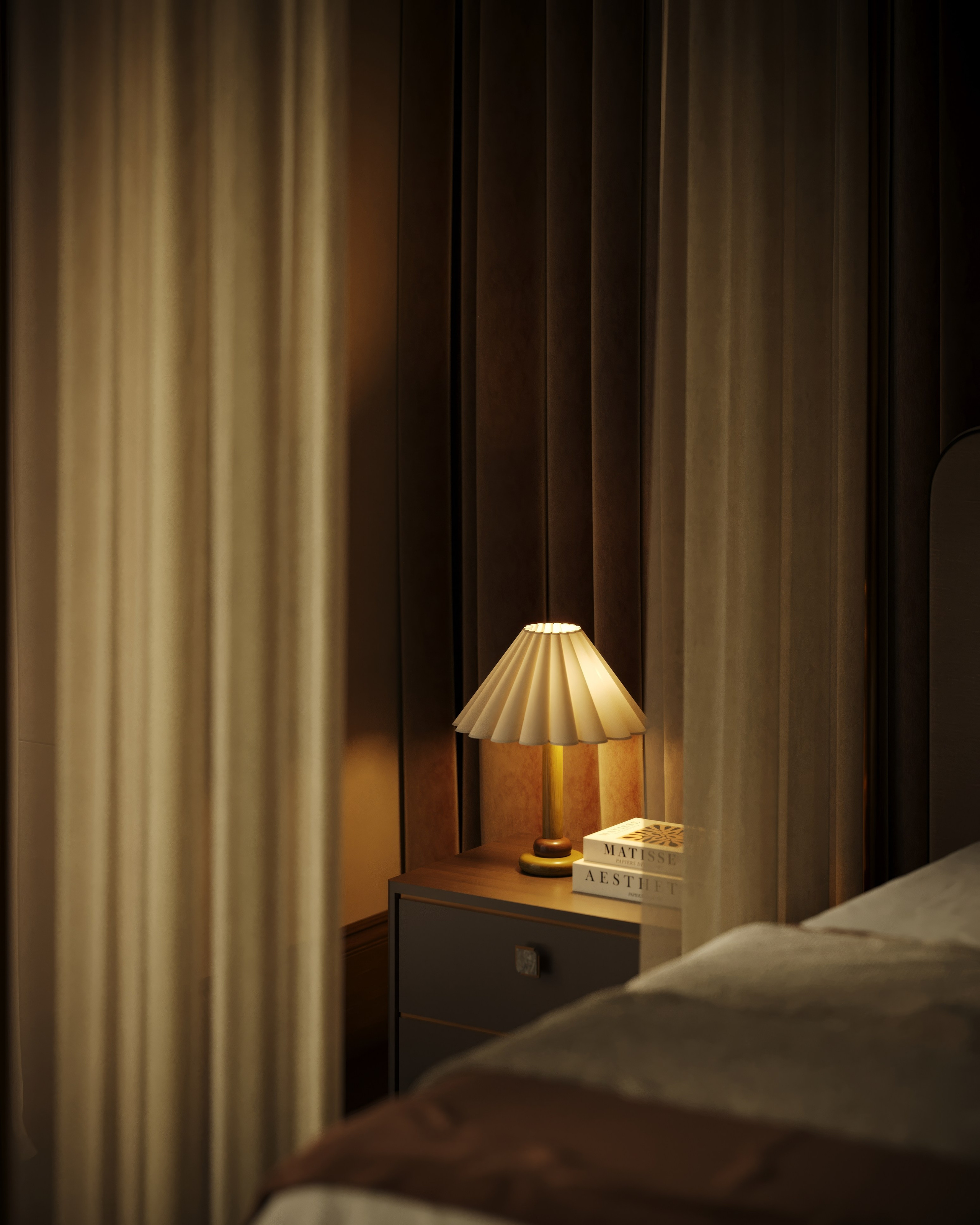 [AS] Dark Elegance Bedroom. Anastasia Sorochin| 3d Visualization