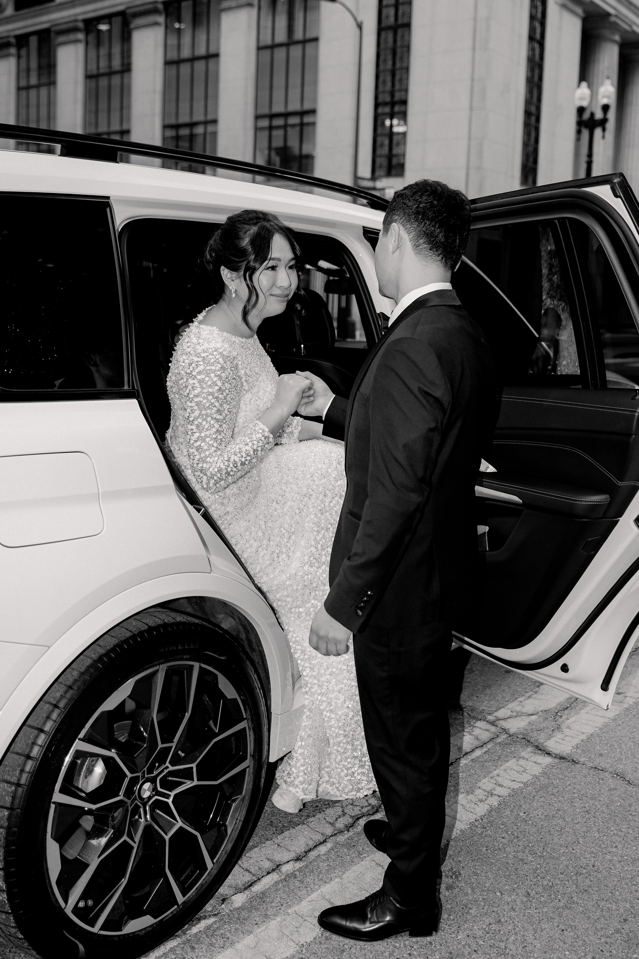 Chicago Board of Trade Wedding Portrait