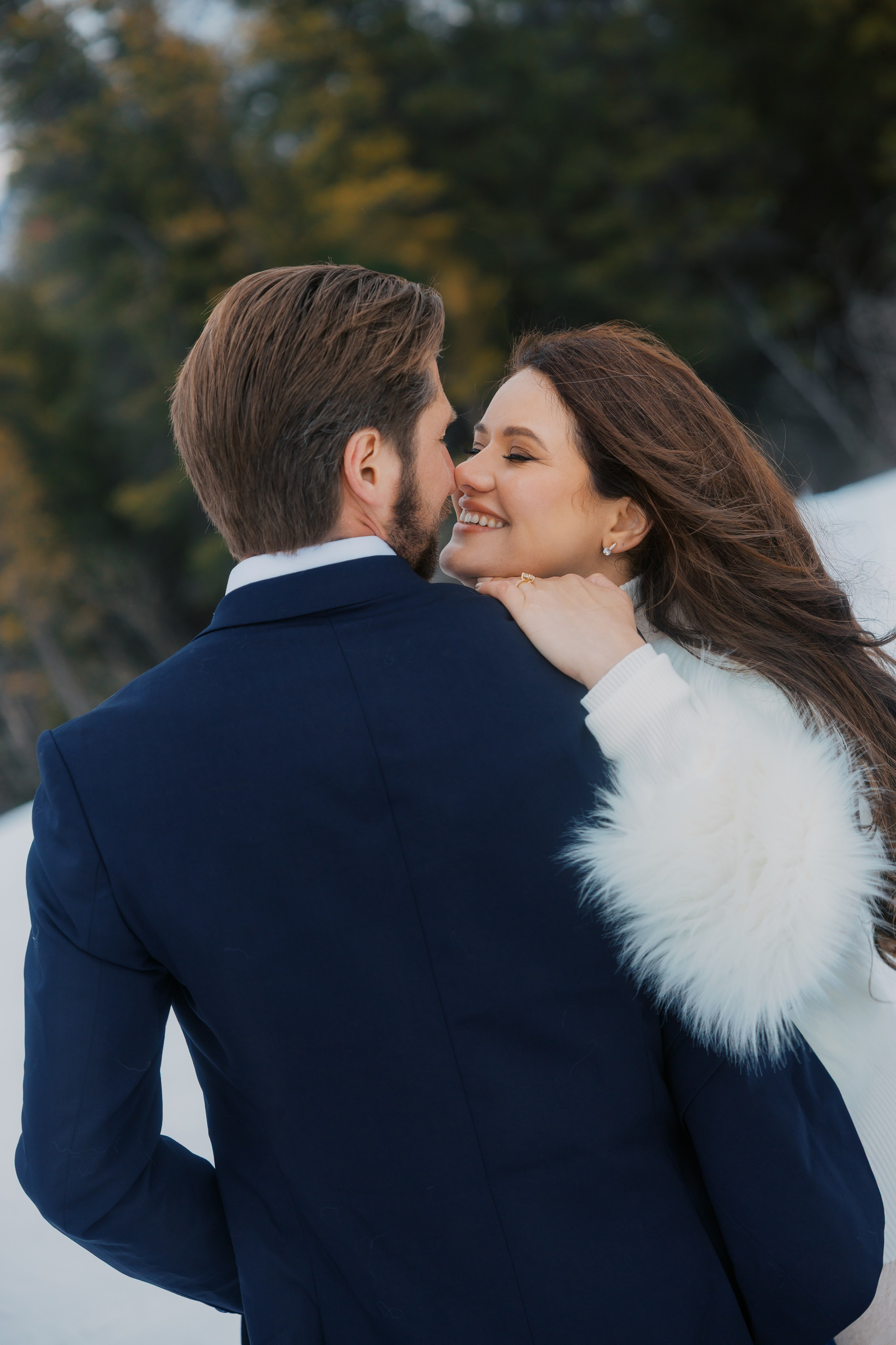 Ski engagement session. Home