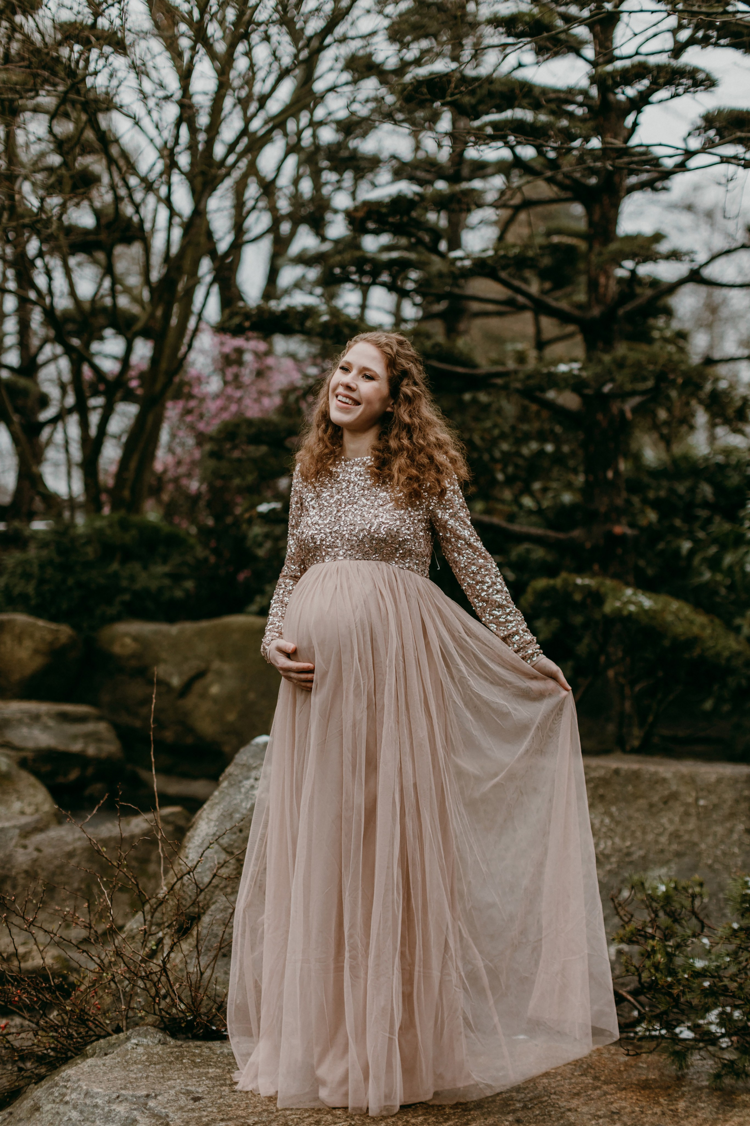 Babybauch-Fotoshooting in Planten un Blomen in Hamburg. Maria Chistyakovа — Fotografin in Karlsruhe, Baden-Baden und Umgebung