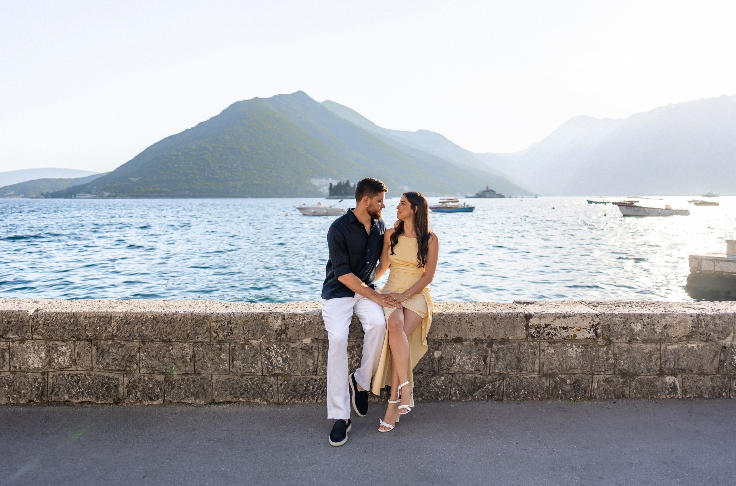 Perast Engagement Photoshoot. Bryllupsfotograf og videograf i Montenegro | Maria & Vasilii