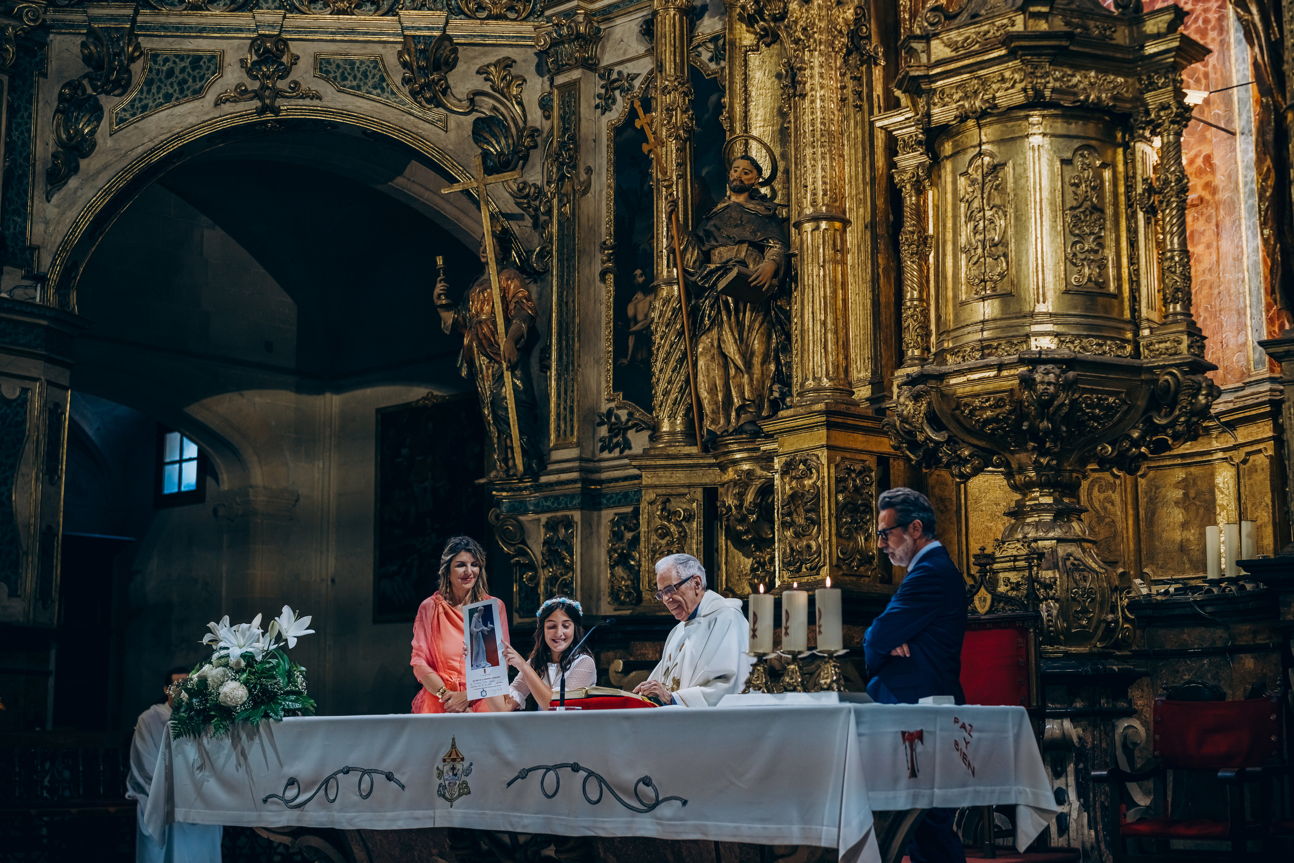 Comunión en la basílica San Francesc. Photographer in Mallorca