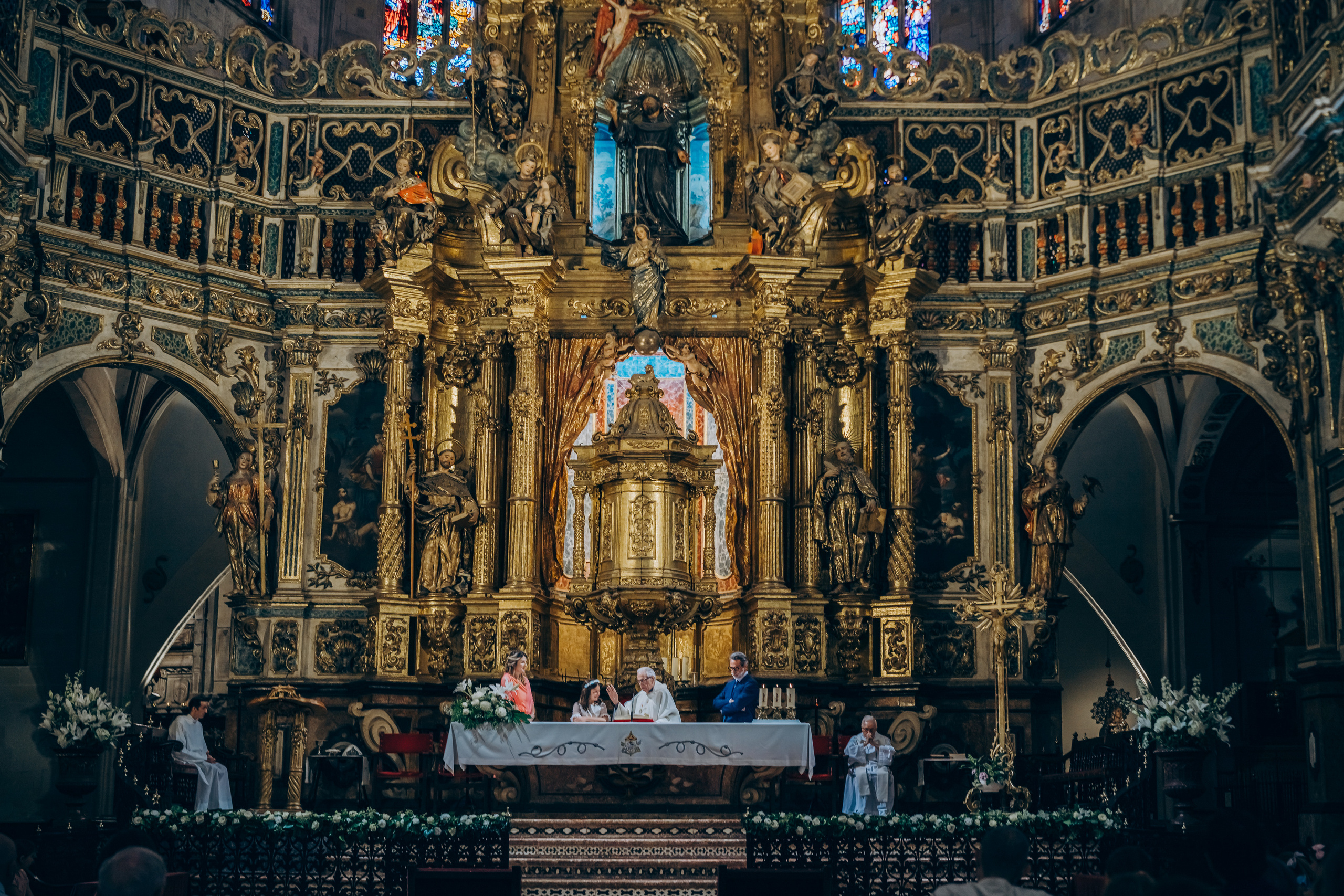Comunión en la basílica San Francesc. Photographer in Mallorca