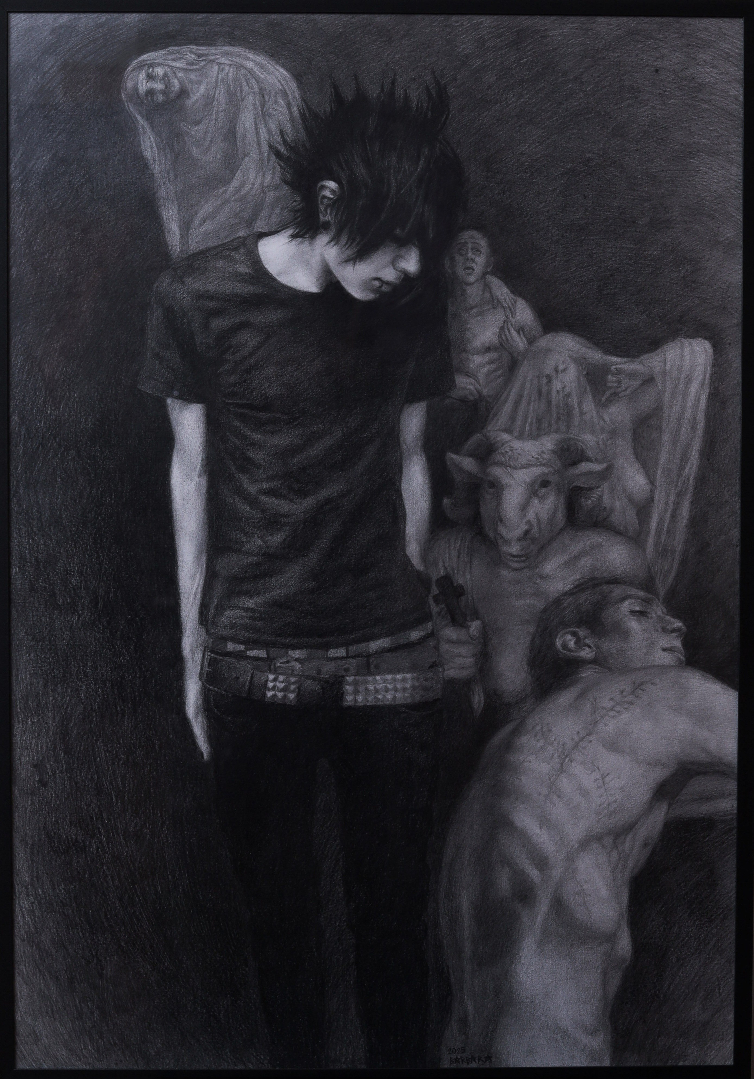 Young Soul, graphite drawing, Barbara Cabral. Barbara Cabral
