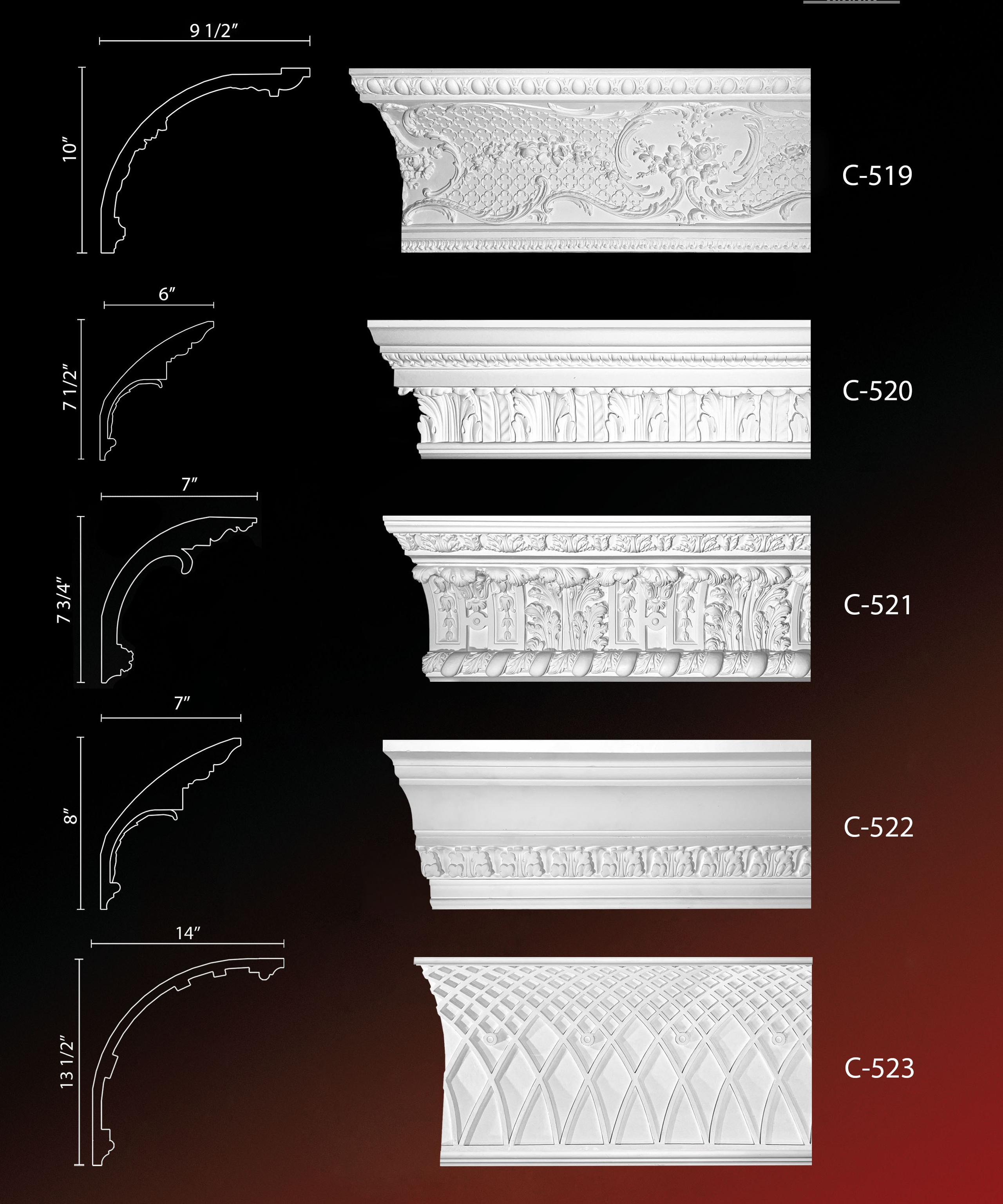 Crown Molding. Plaster molding