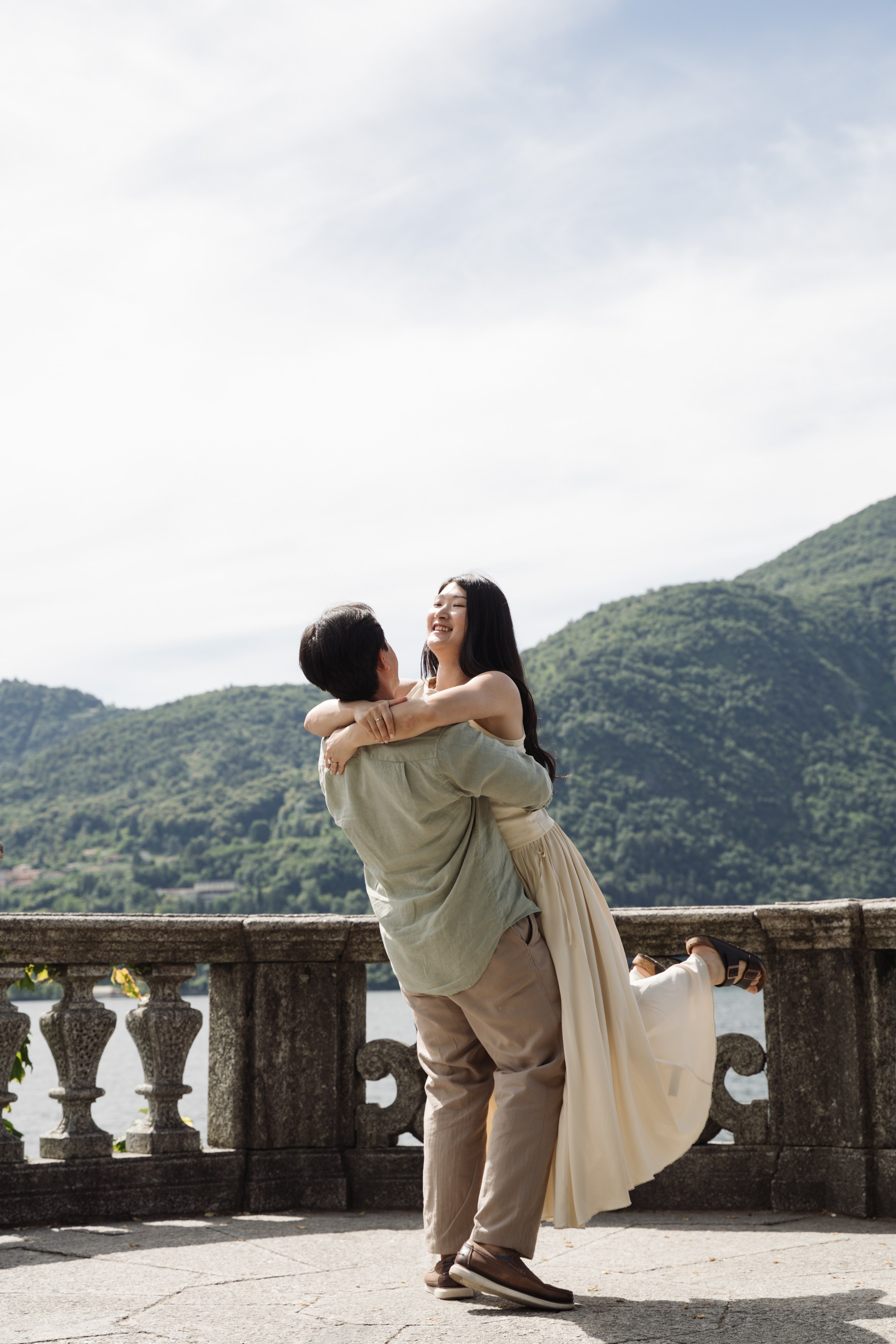 Tremezzo Sunrise Proposal. Lake Como Proposal Photographer | Surprise Proposals & Engagements