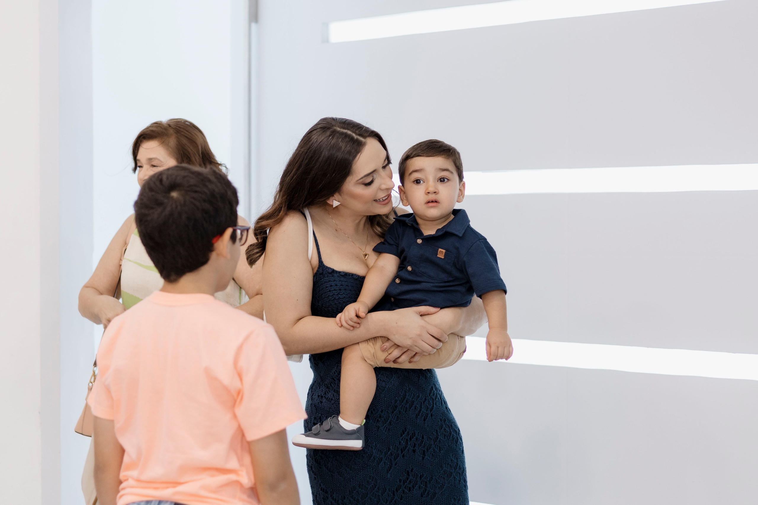 Expressão de alegria do Joaquim durante a festa de 2 anos