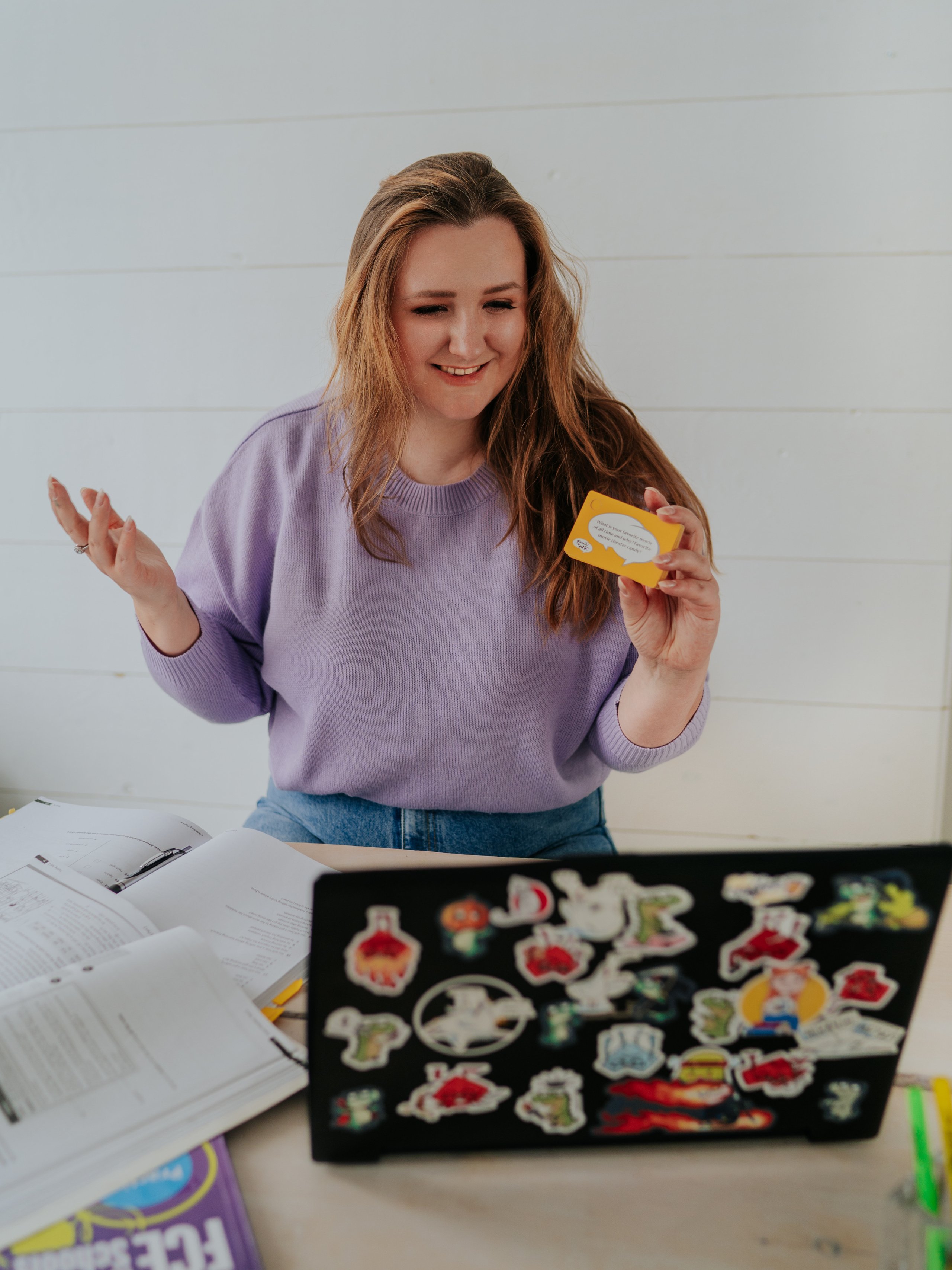 Online language school founder brand photoshoot. Barcelona Brand Photographer and Videographer Oxana Dia