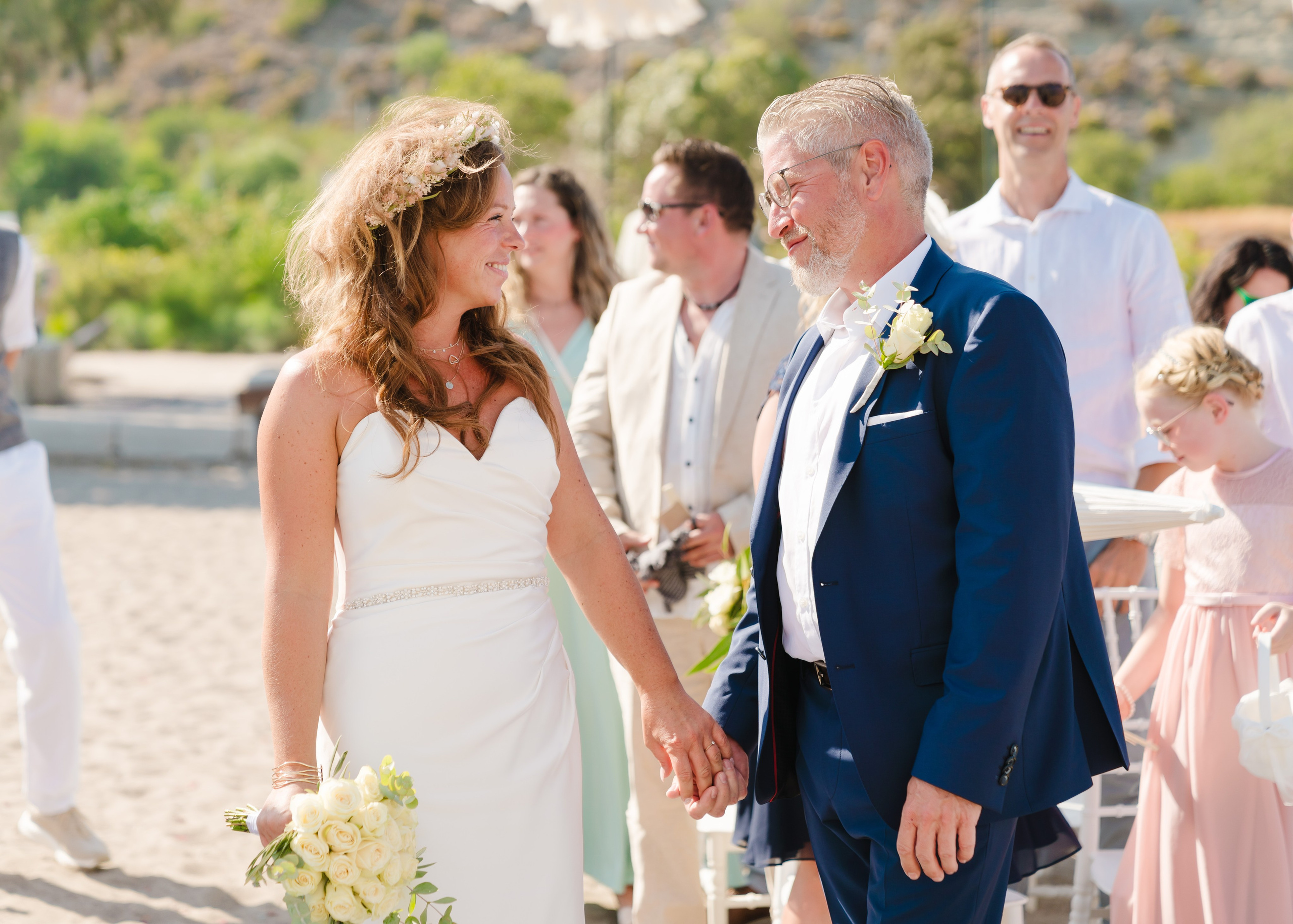 Micha and Bea. Renate Woeste | Wedding planner in Rhodes. Creating dream weddings by the sea. Let’s make your special day unforgettable