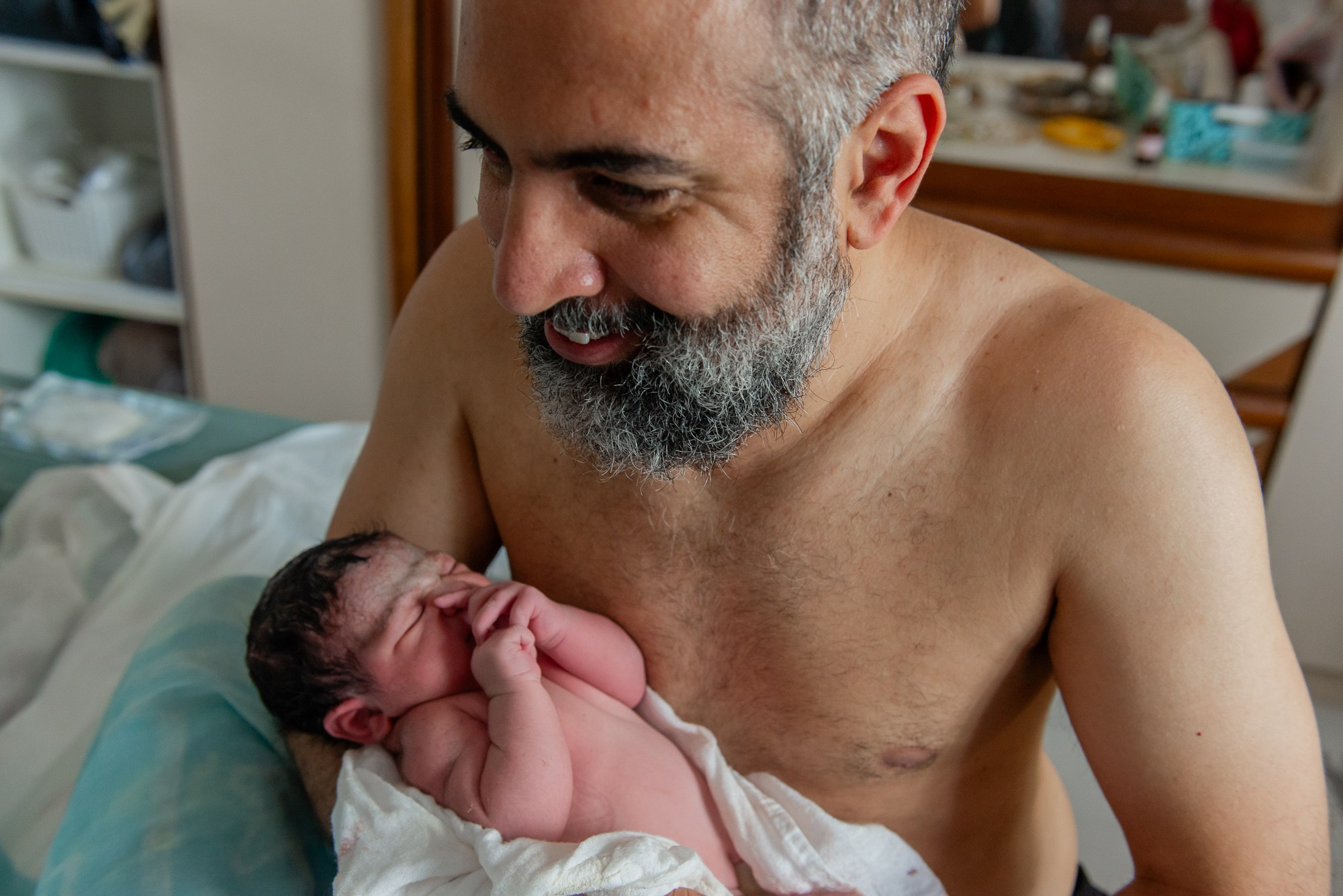 Fotografia de Parto Maria Liz. Água Carmim Fotografia