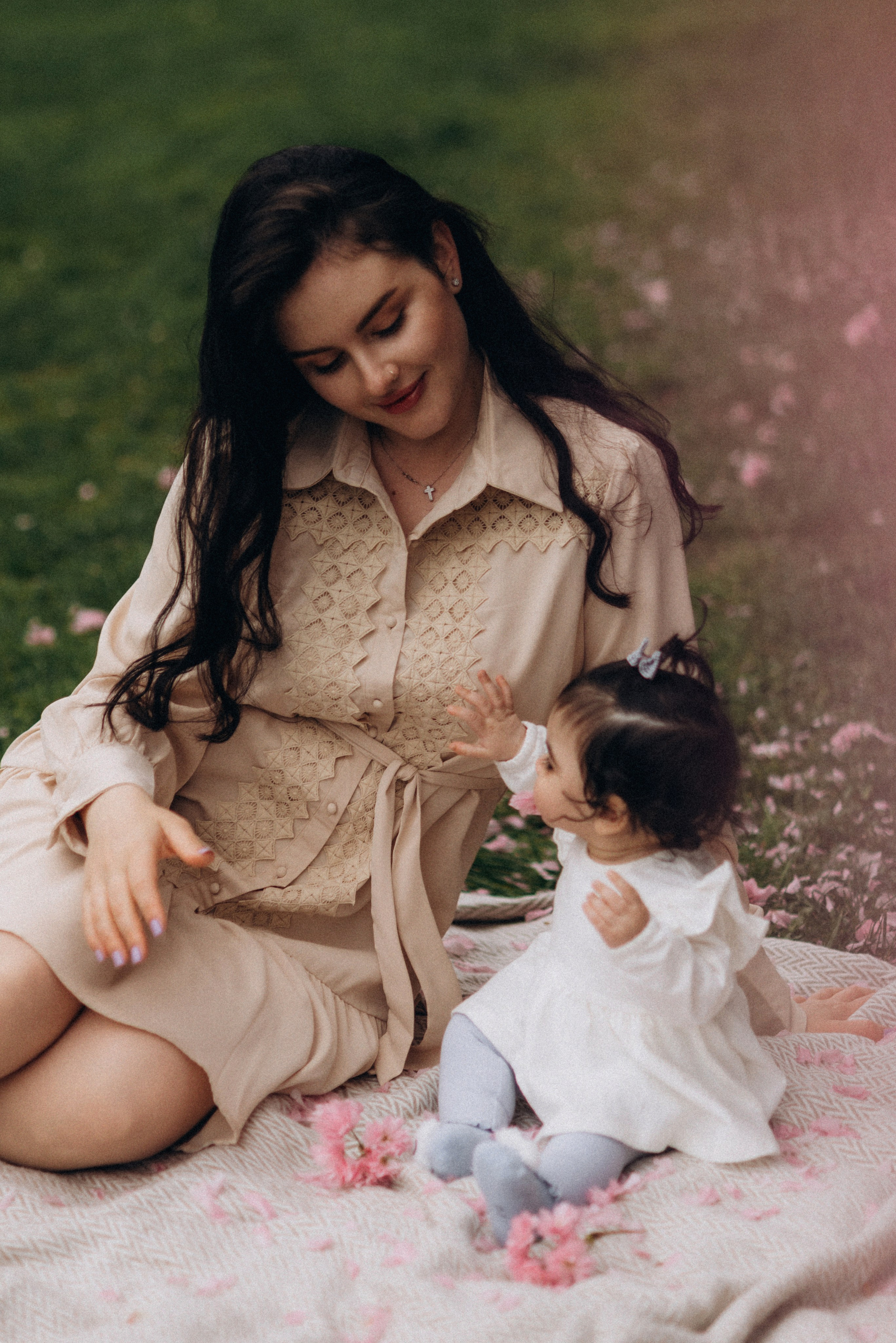Family history in Sakura. Семейный фотограф Лейпциг, Германия