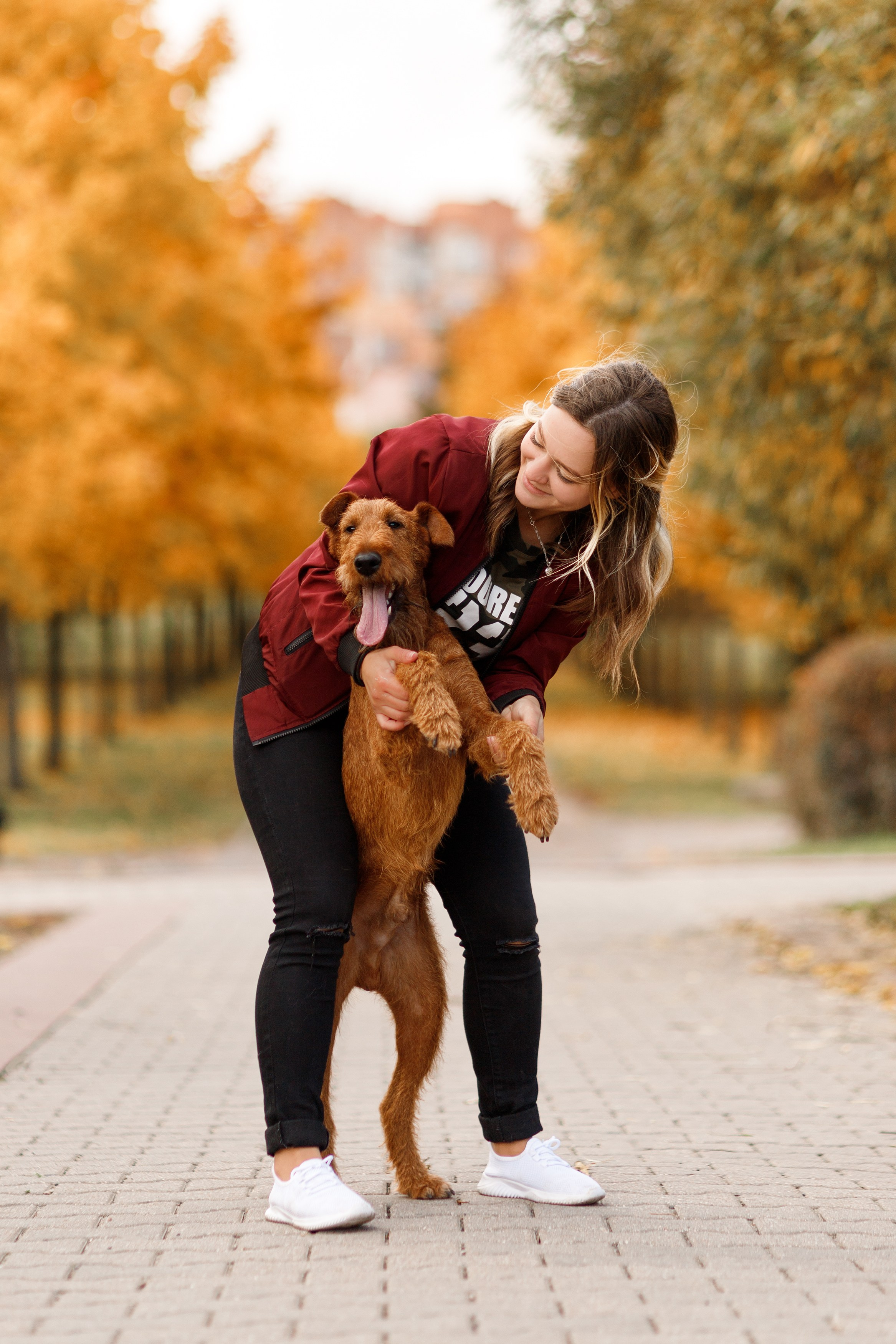 Autumn photo day for dog handler. Kaja | fotograf we Wrocławiu | ludzie i psy