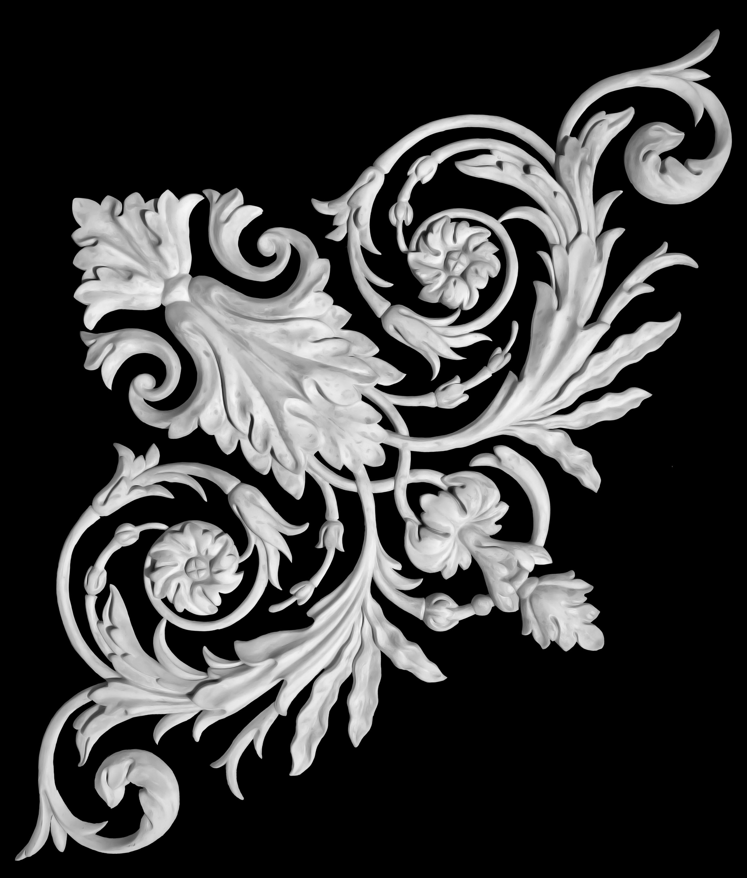 Corners. Plaster molding