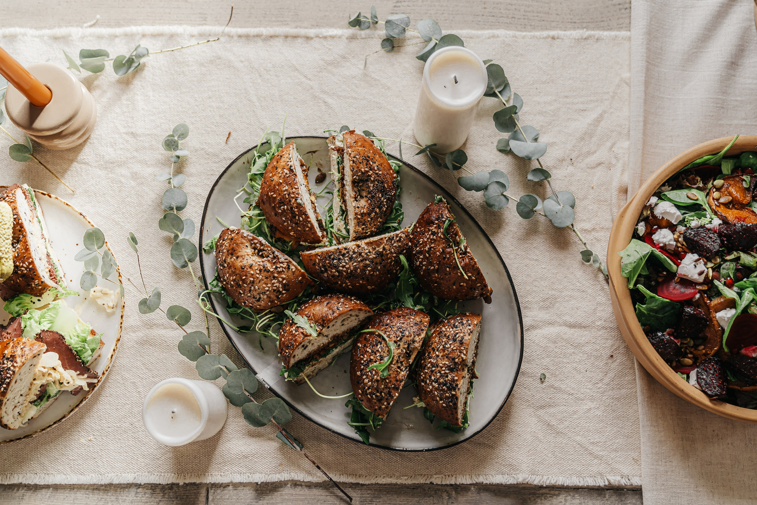 Retreat in Northumberland Roses Bowler, food photography, cake and catering photography, women run businesses, sandwiches and salads photoshoot 