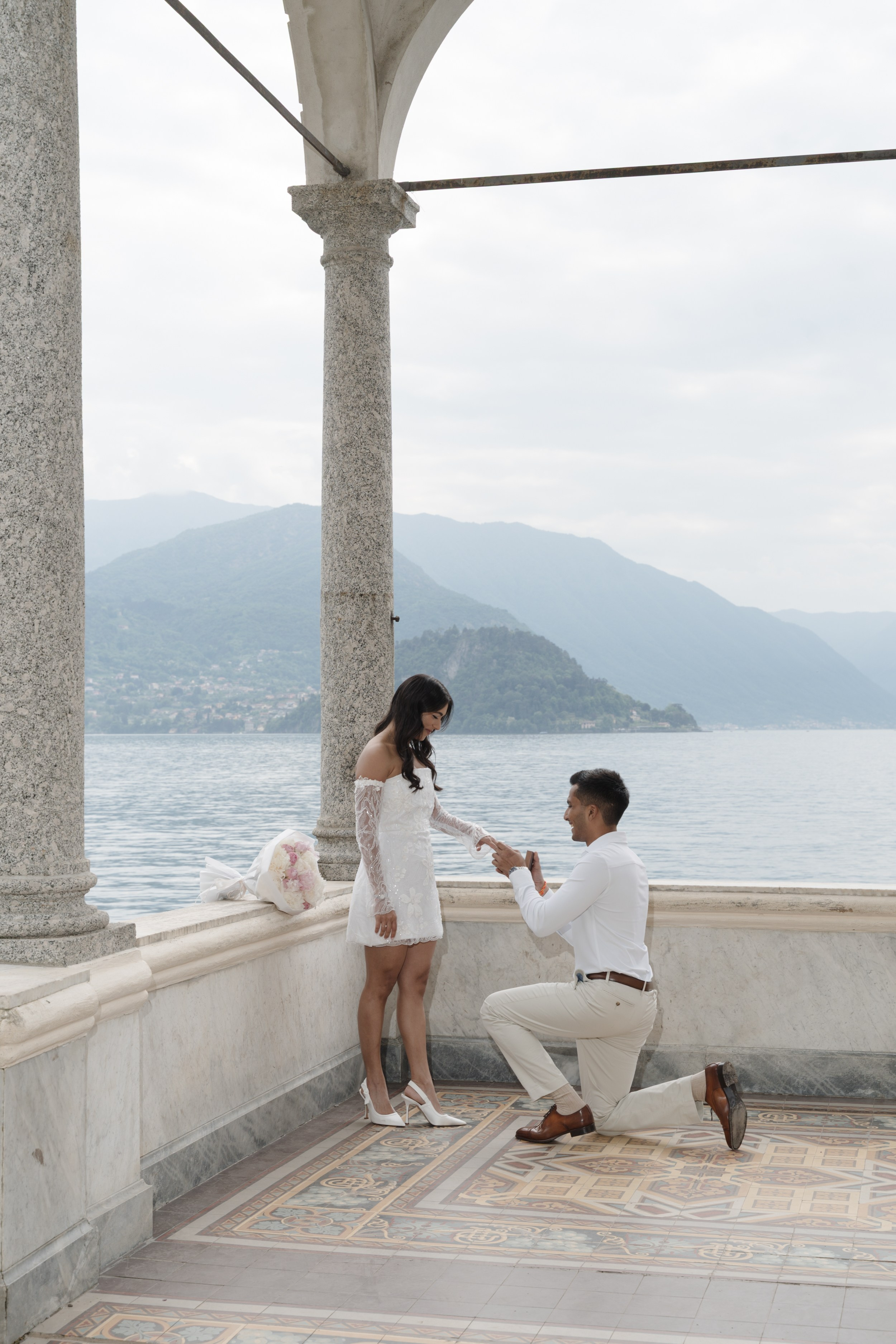 Villa Monastero Secret Proposal. Proposal Photographer in Lake Como