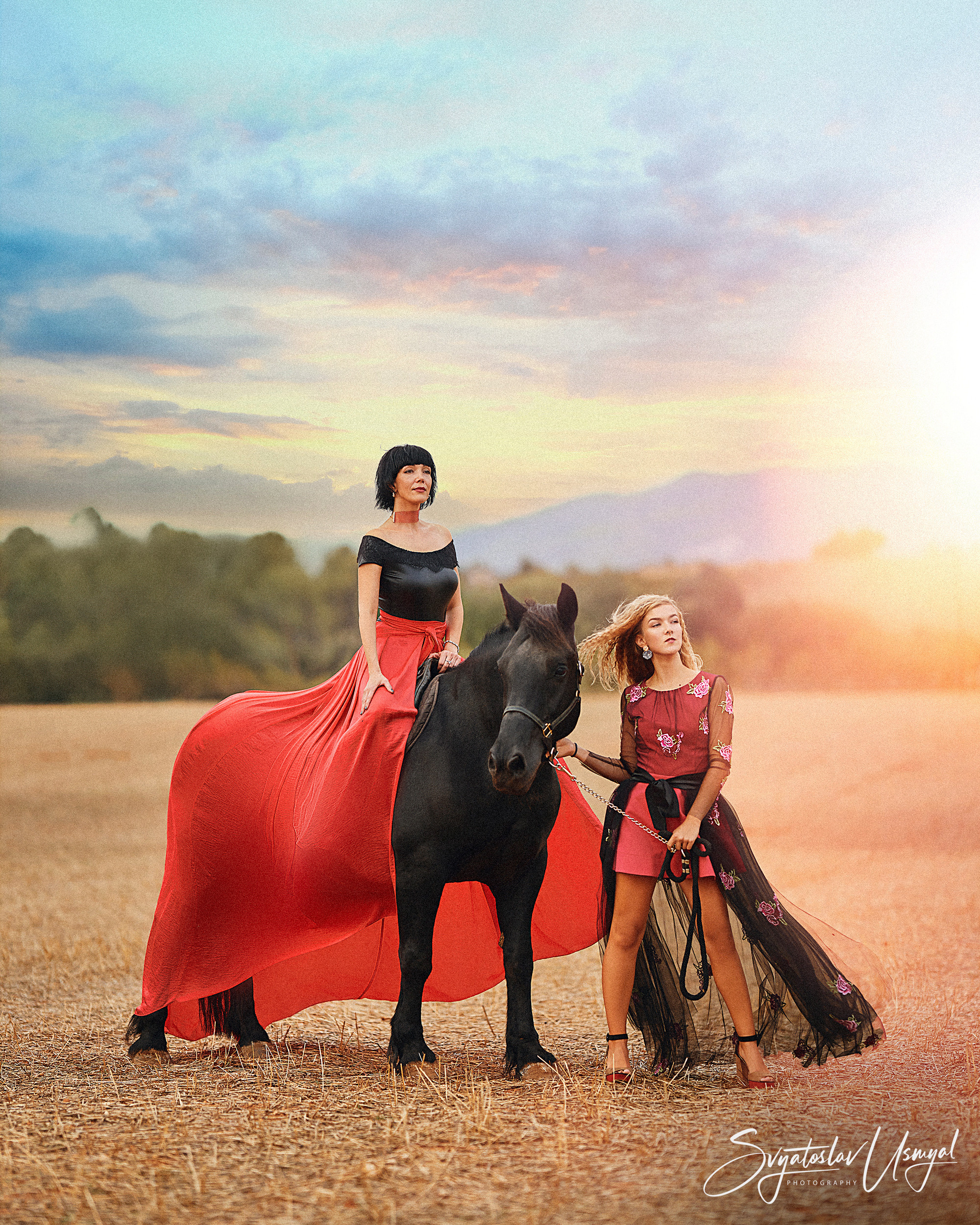 Photo shoot with horses. Photographer @ Studio | Barcelona — Svyatoslav Usmyal