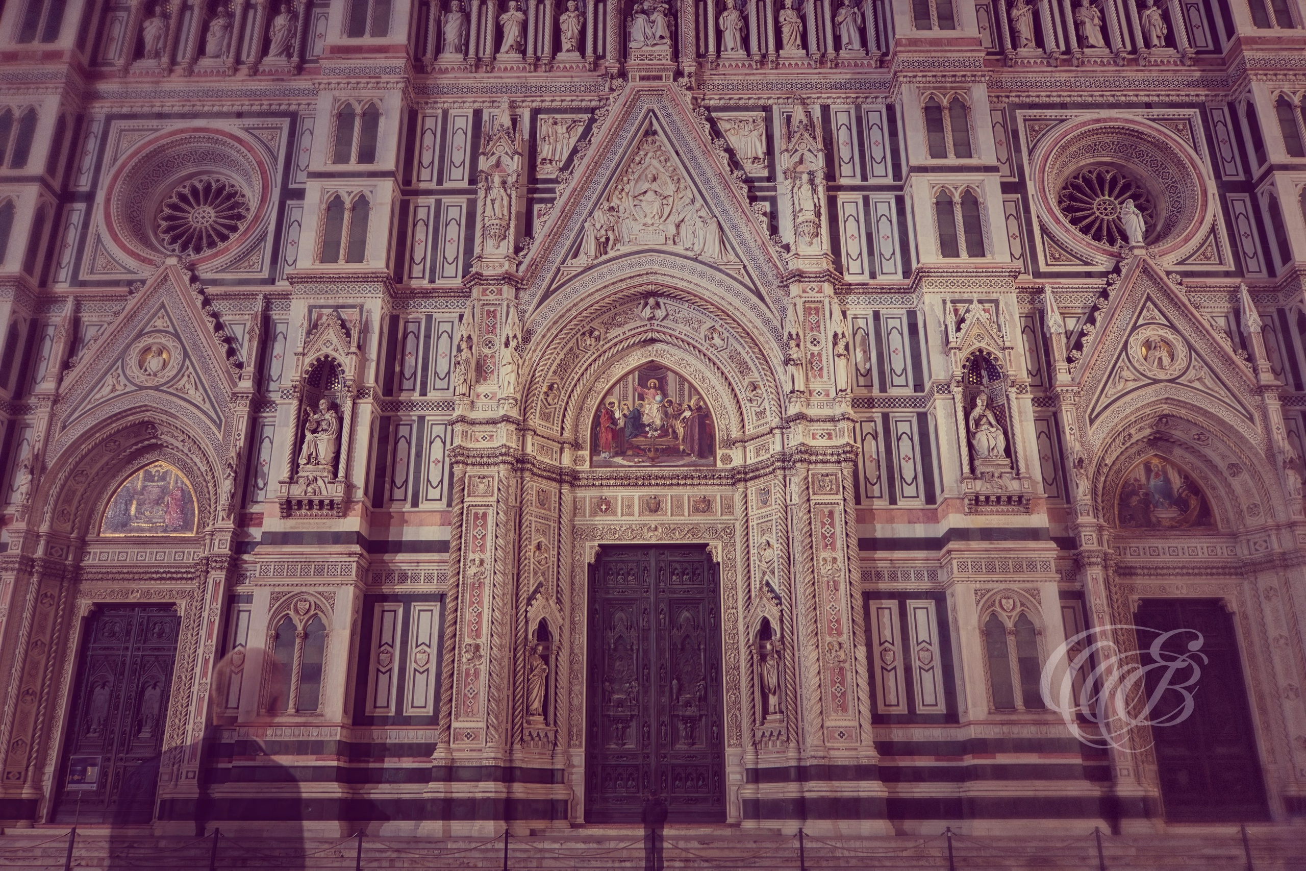 Florence Italy - The Front Facade of Florence Cathedral - Eduardo Bartoli Fine Art Photography - Front facade of Florence Cathedral in Florence, Italy at night – fine art photography by Eduardo Bartoli.