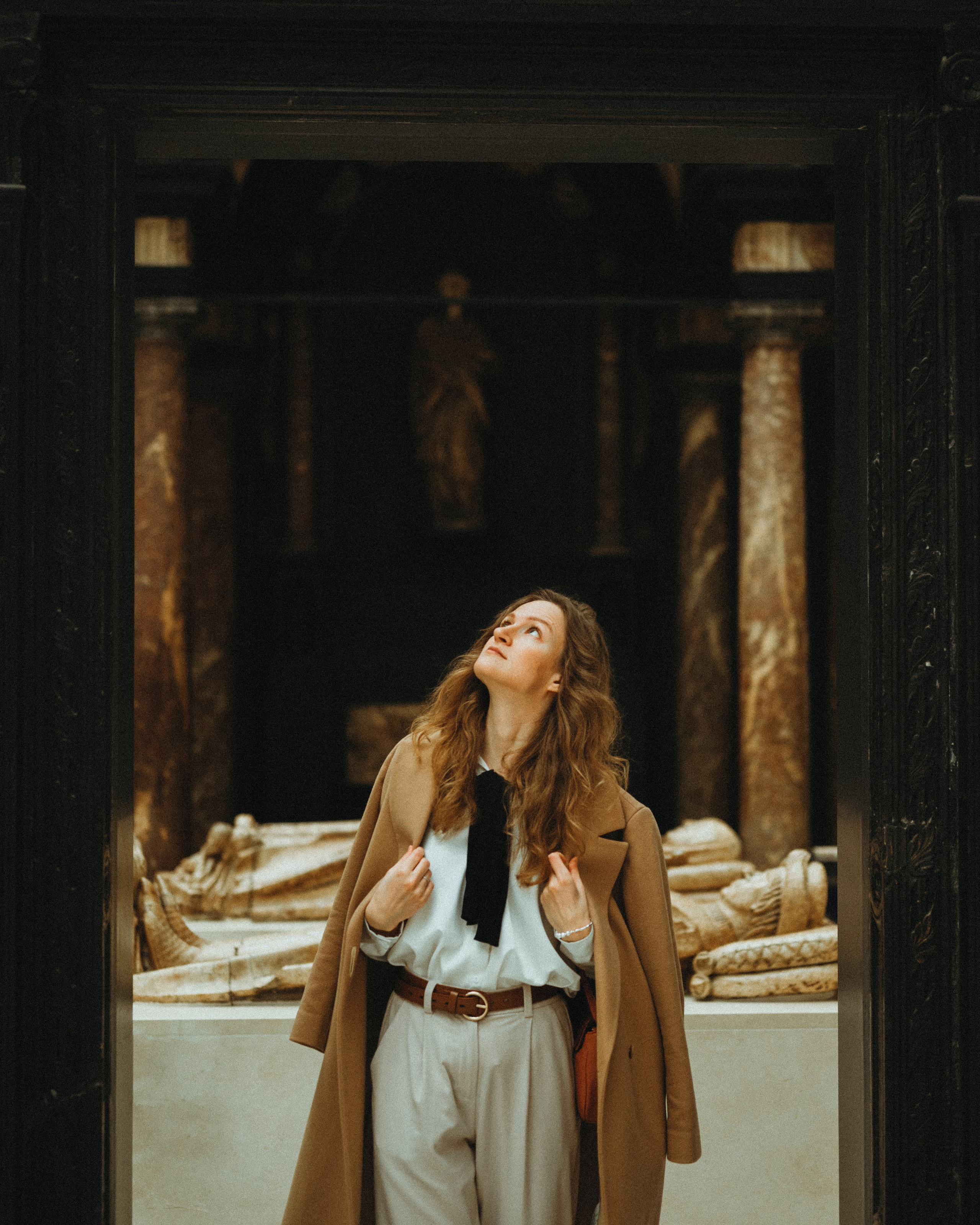 Natural History Museum photoshoot in Dark Academia style. Moth & Moss Photography