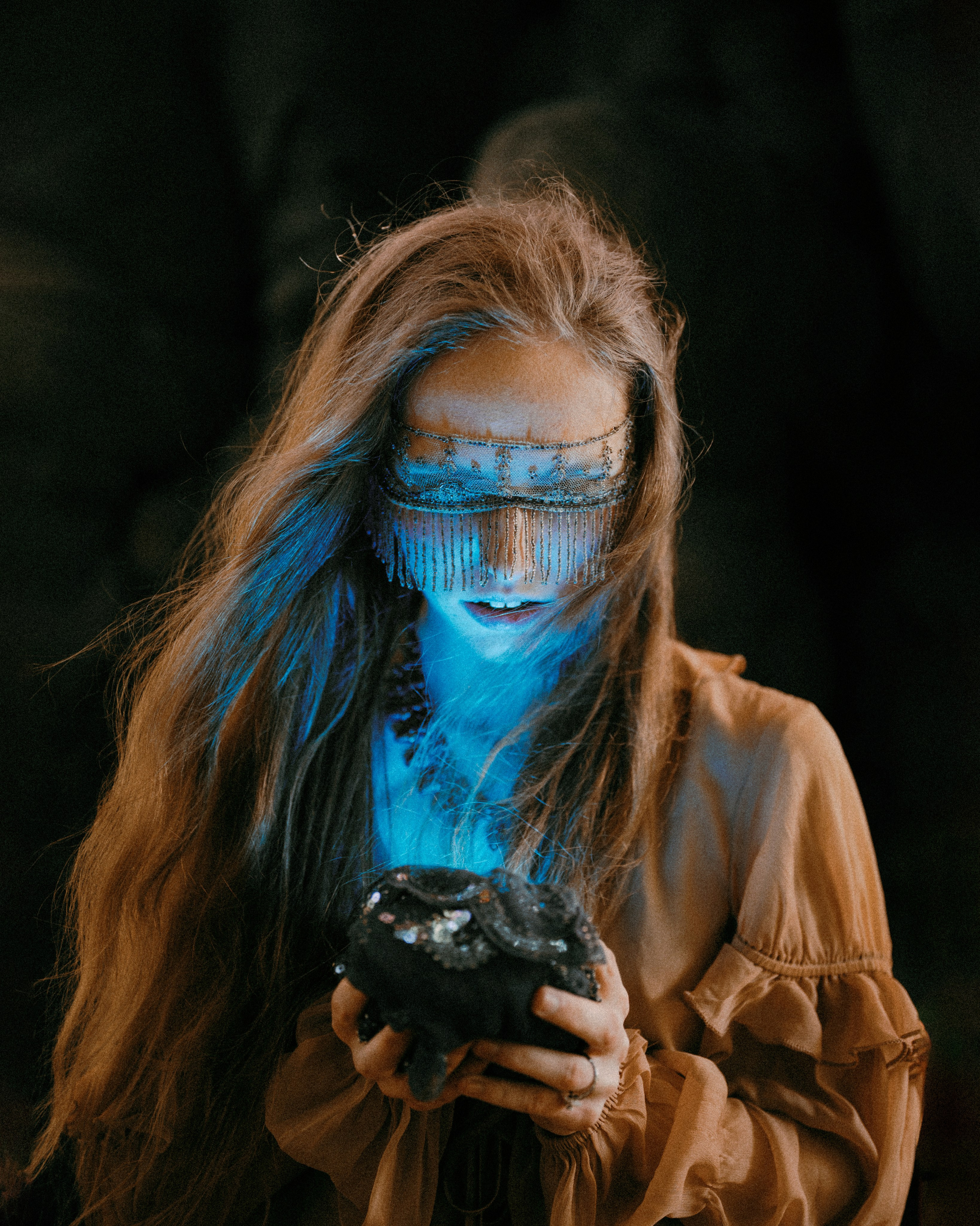 Fantasy Photoshoot in a Medieval Castle in ethereal light. Moth & Moss Photography