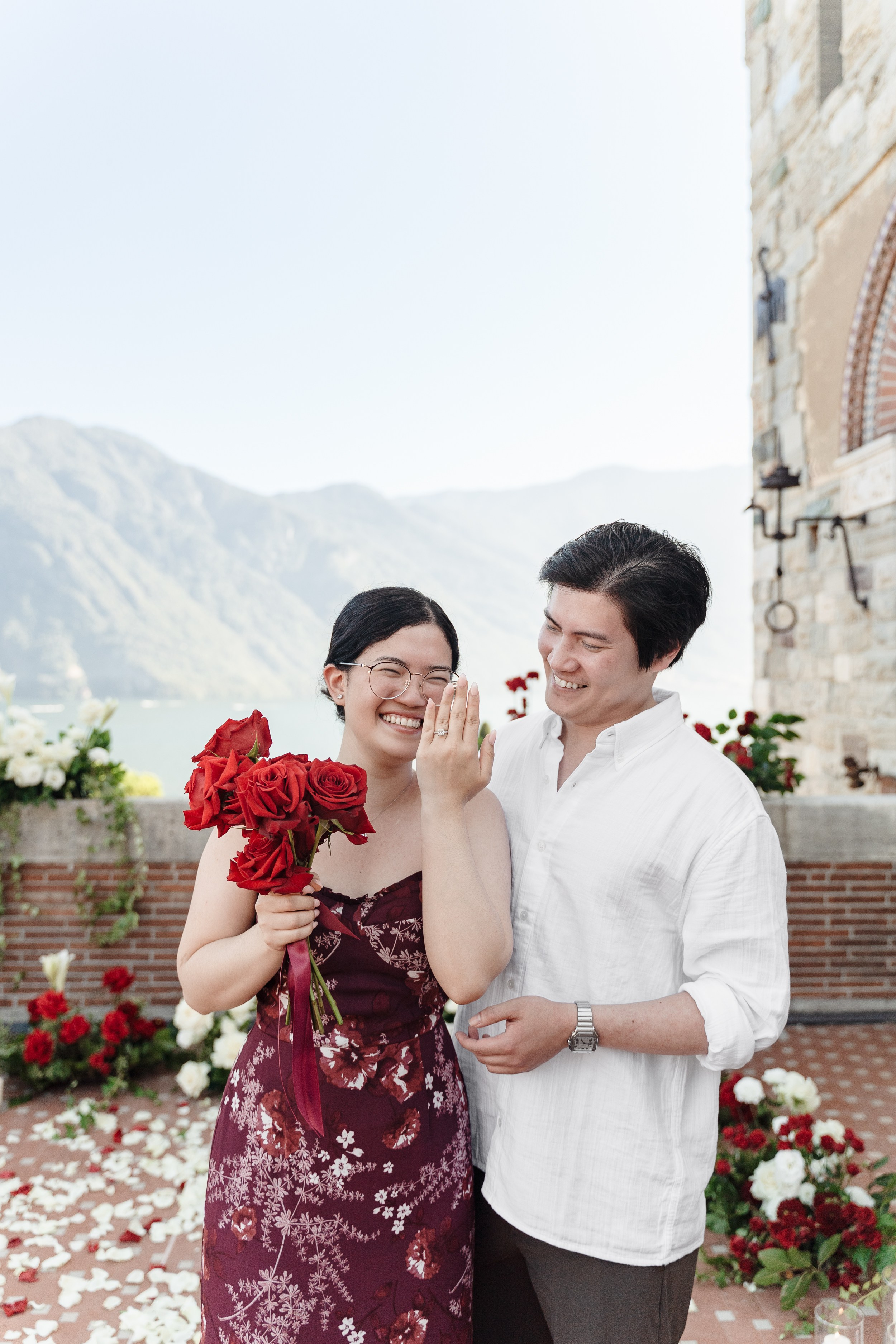 Villa Pessina Secret Proposal on Lake Como. Proposal Photographer in Lake Como