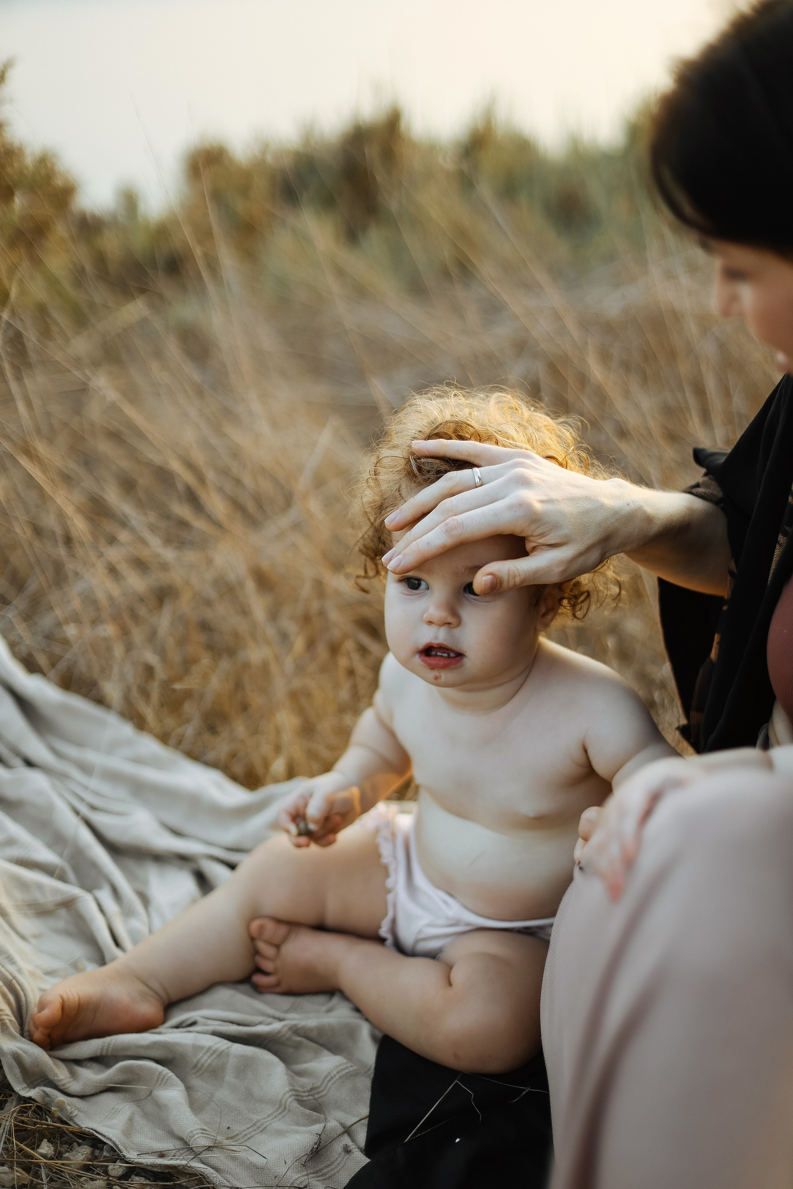Little curls in Atlit. Family photographer in Israel
