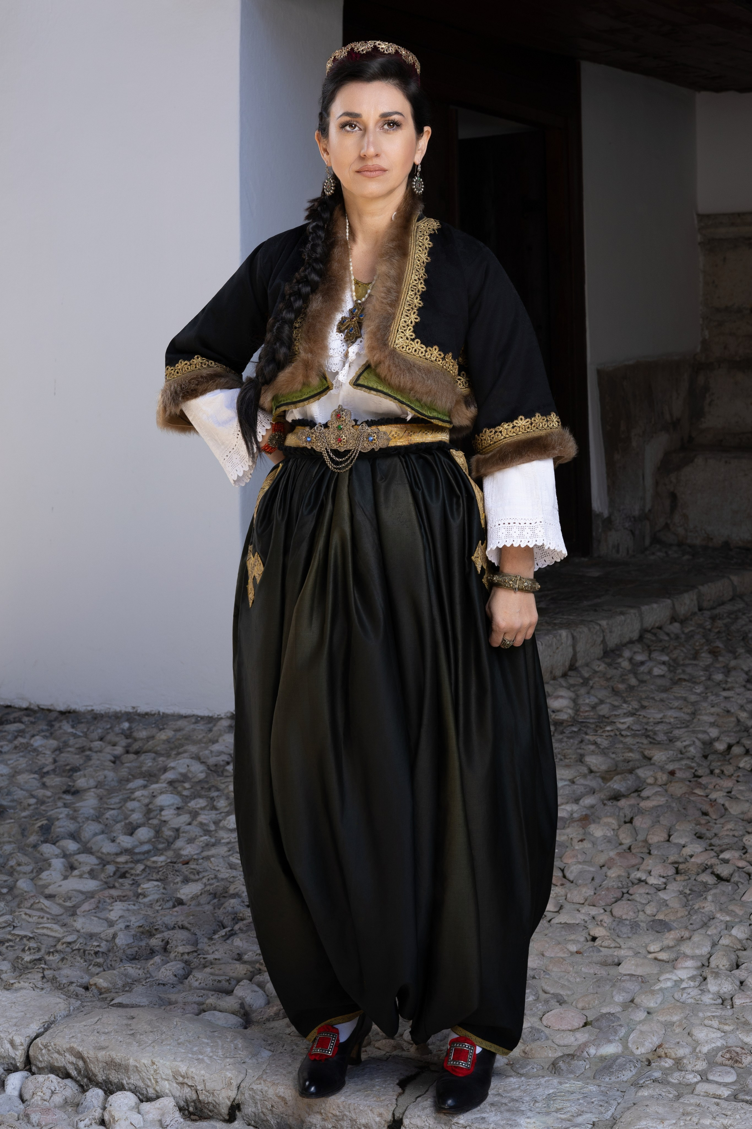 Bosnian heritage clothing photographed in historic Svrzo House in Sarajevo by photographer Namir Čomaga.