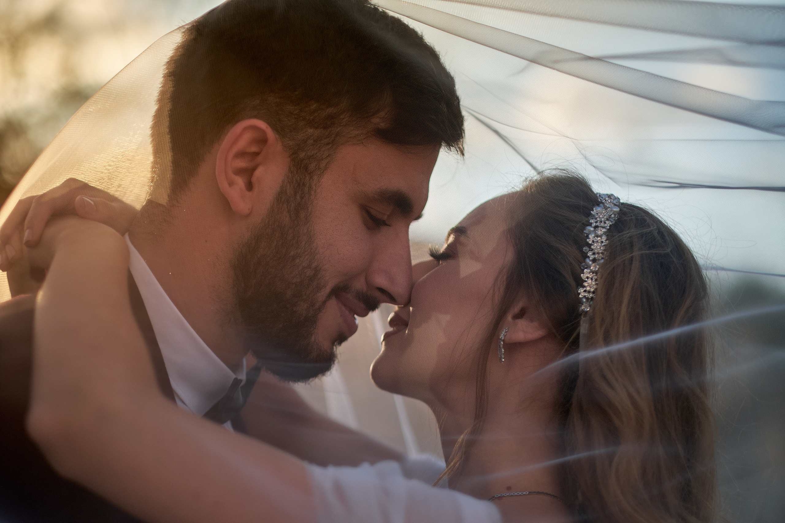 Love Story , wedding Romantic wedding couple portrait, bride with veil and groom in suit, emotional wedding photography by Maxim Polak Israel