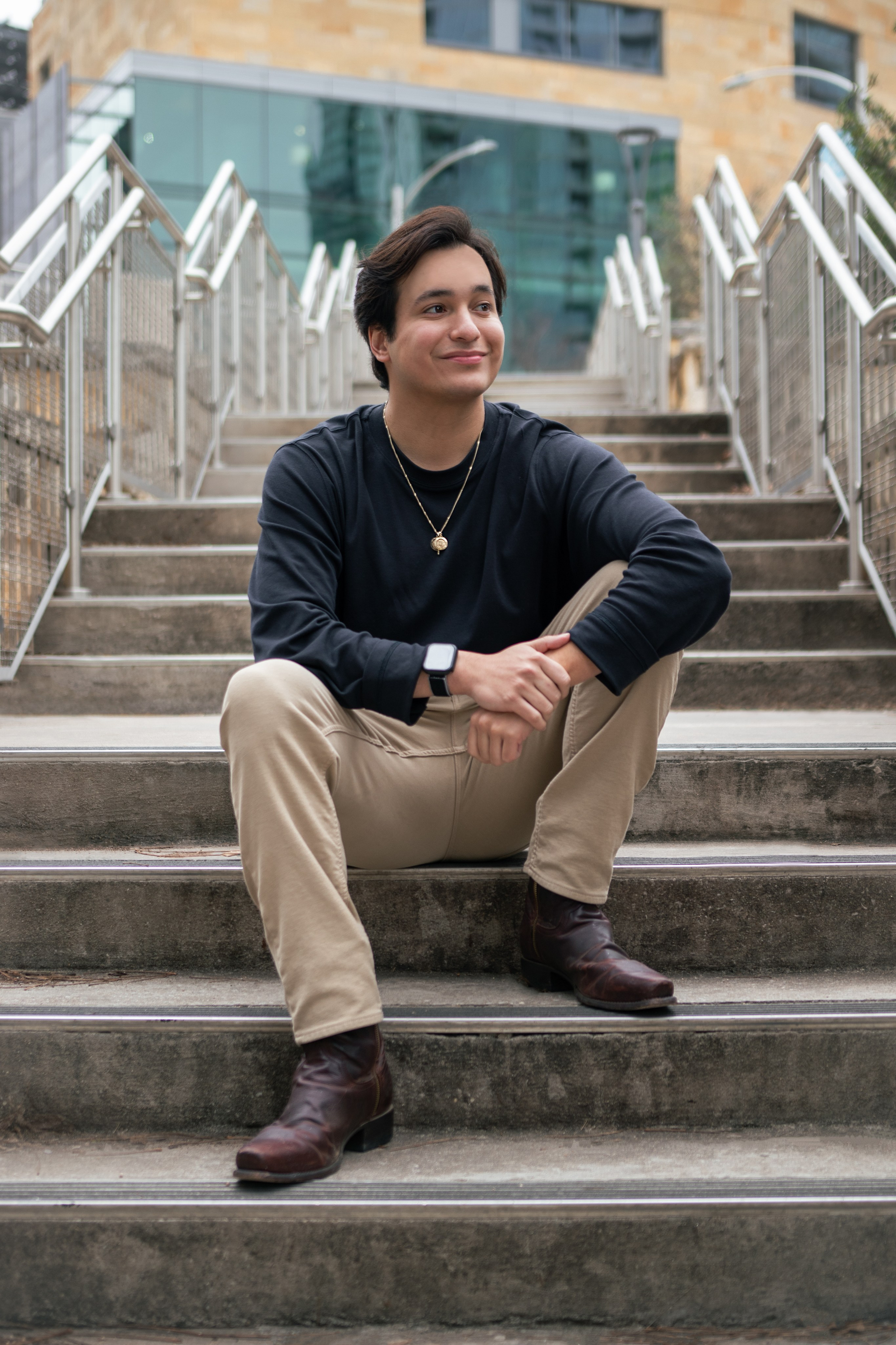 Matthew’s photoshoot in the Seaholm District in Austin