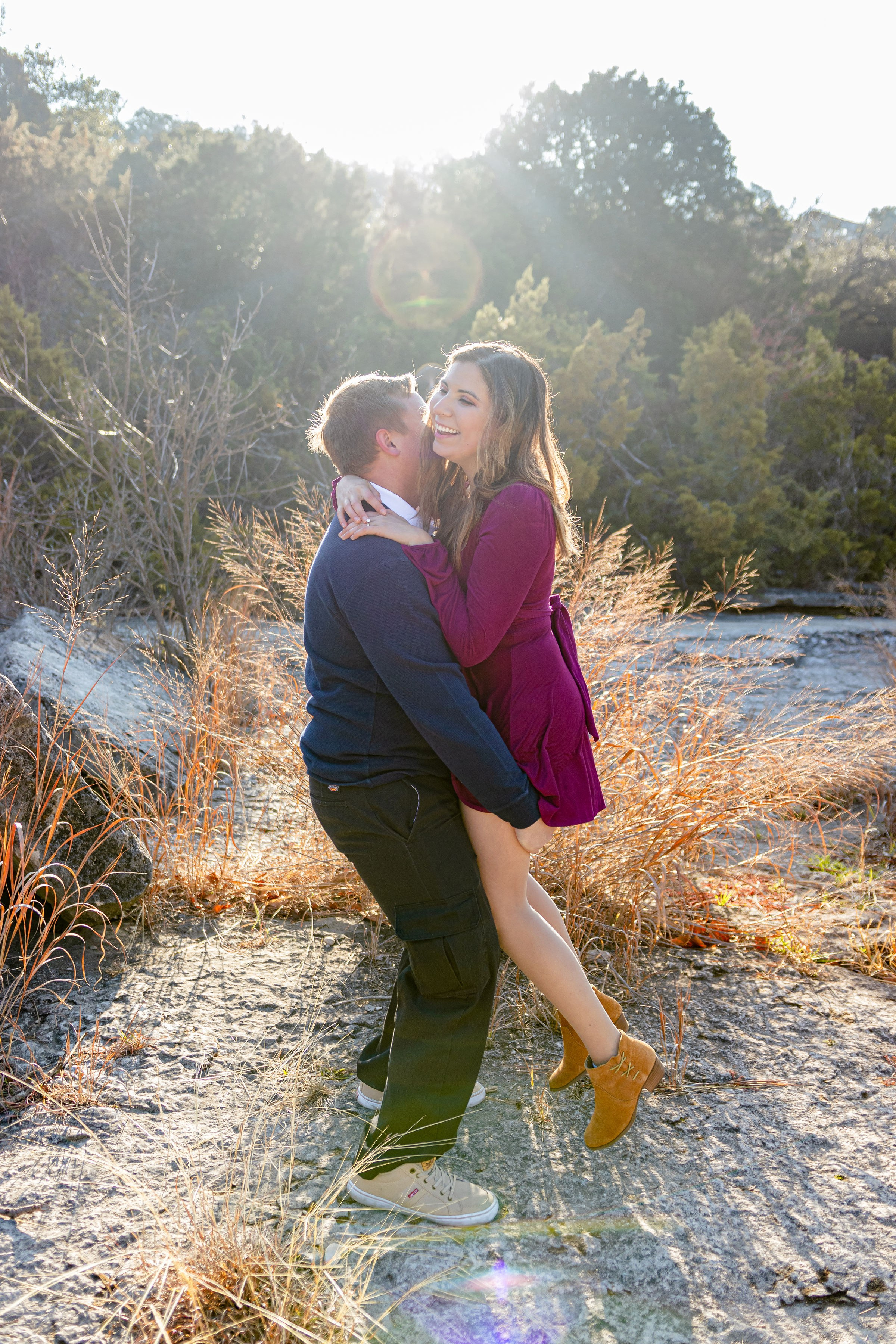 Pamela and Tyler’s engagement photoshoot at the Greenbelt Flats in Austin
