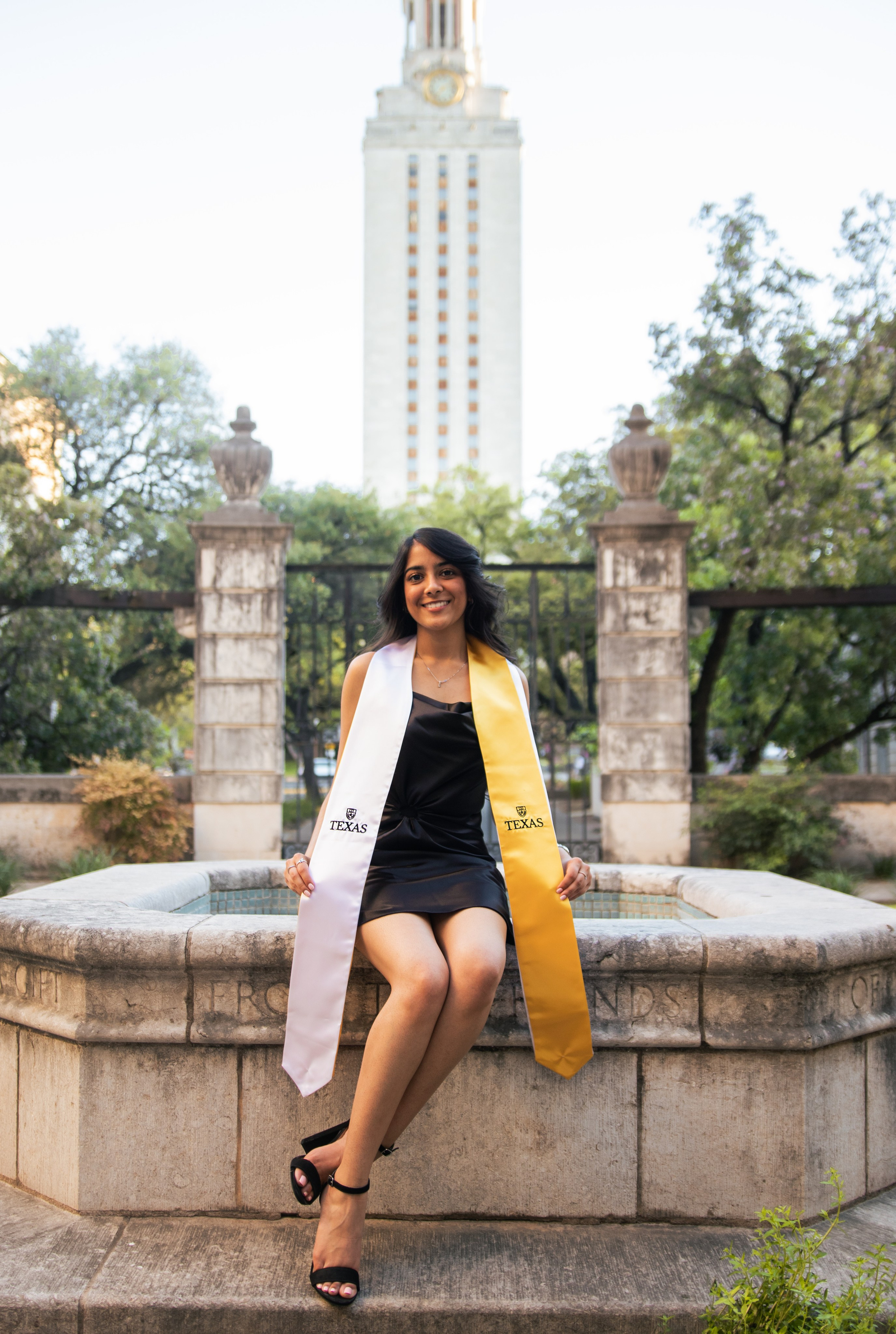 Payal’s graduation photoshoot at the University of Texas Austin