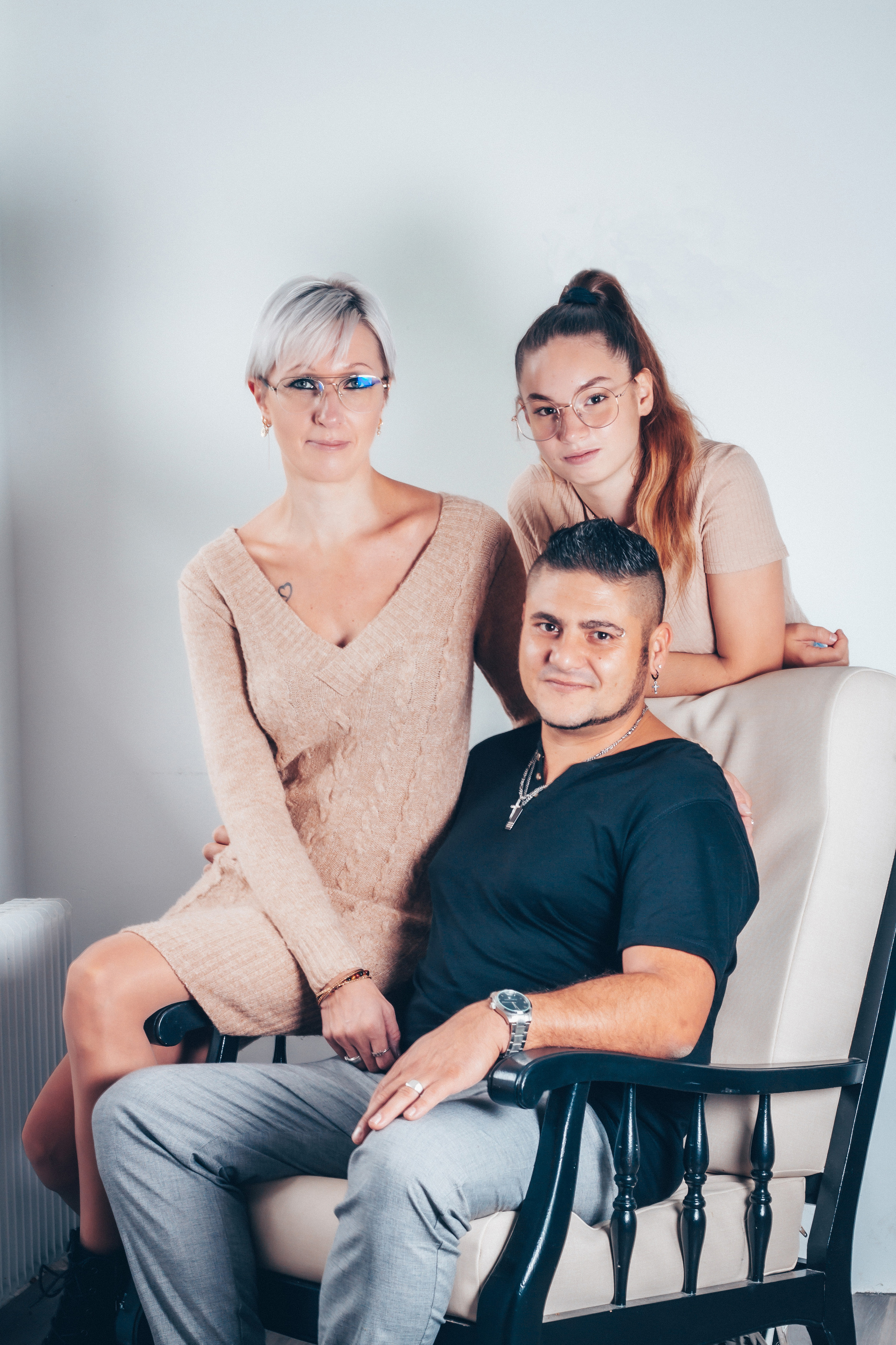 Photo portrait de famille en studio