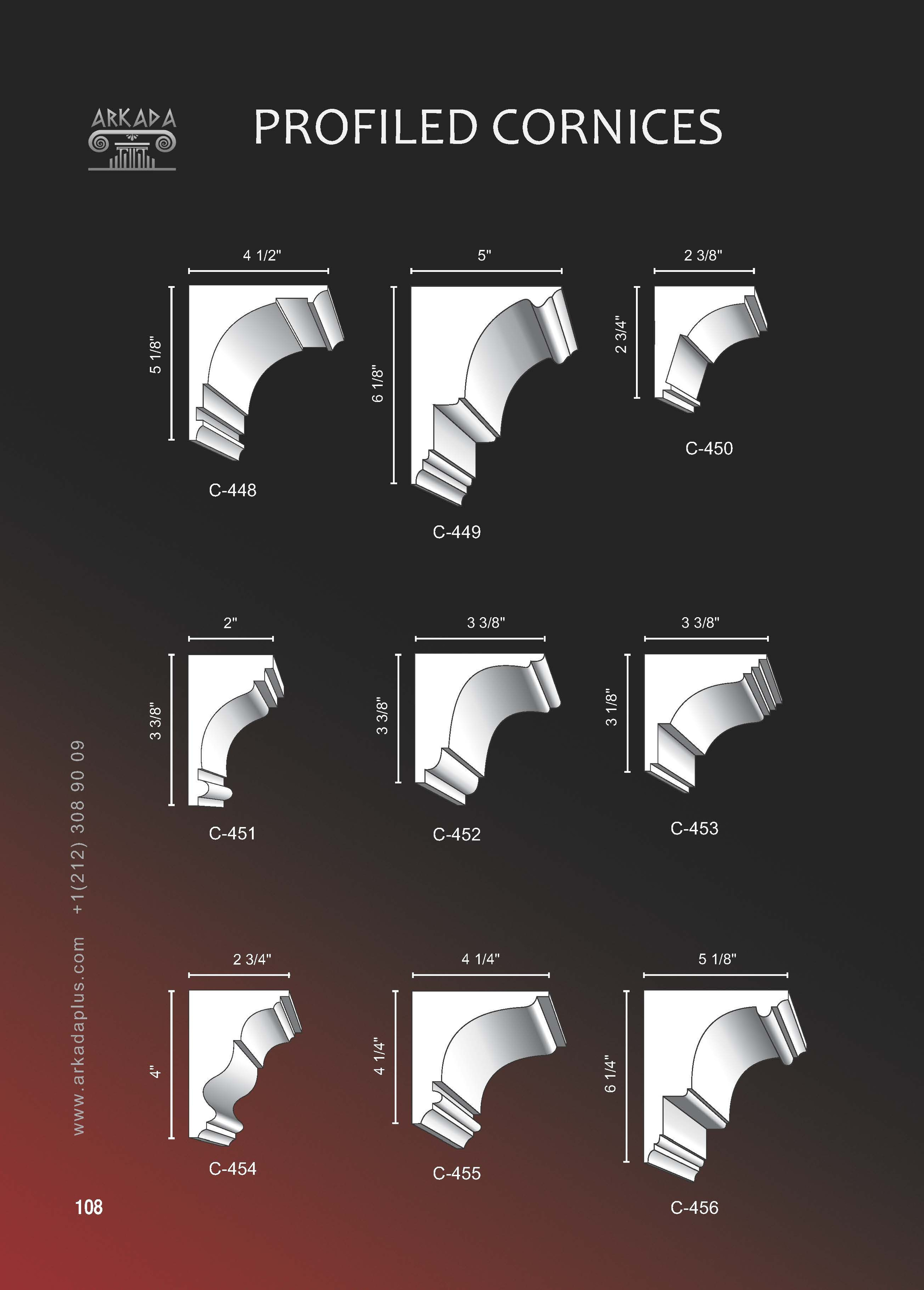 Catalog pages. Plaster molding