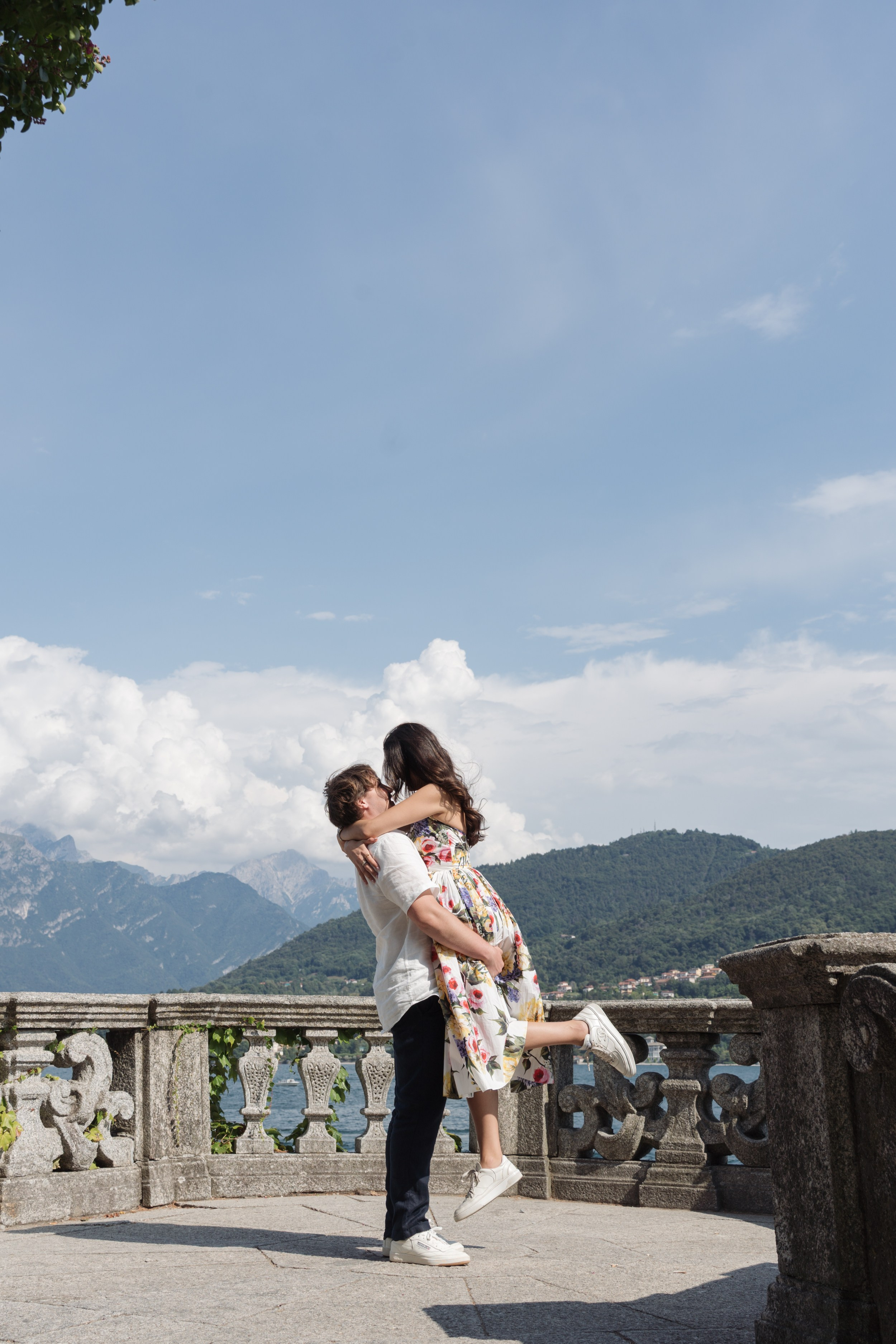 Engagement Photoshoot in Tremezzo. Lake Como Proposal Photographer | Surprise Proposals & Engagements