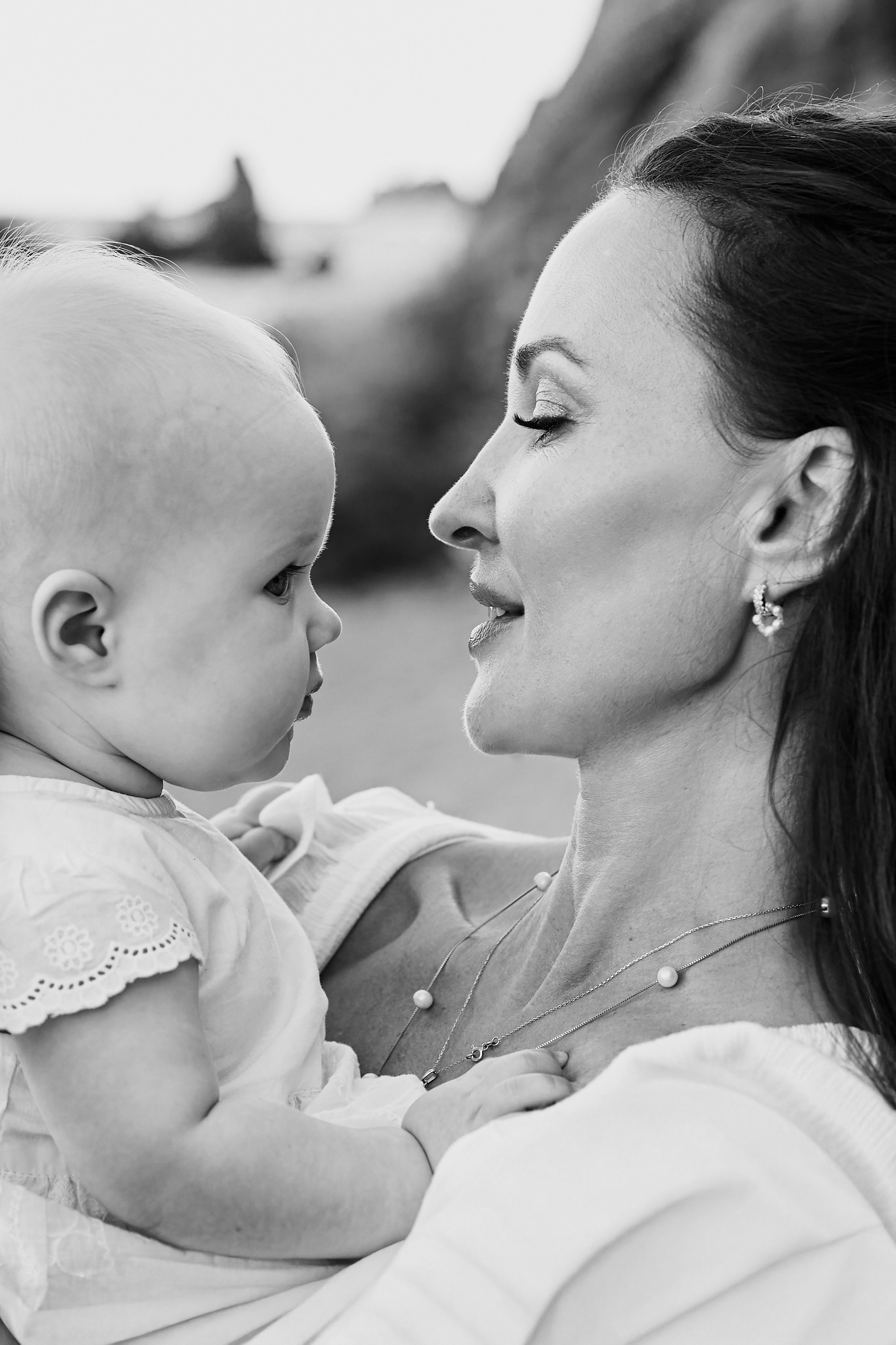 Мама с детьми на пляже. Fotógrafa en España Zhanna Zakharchenko