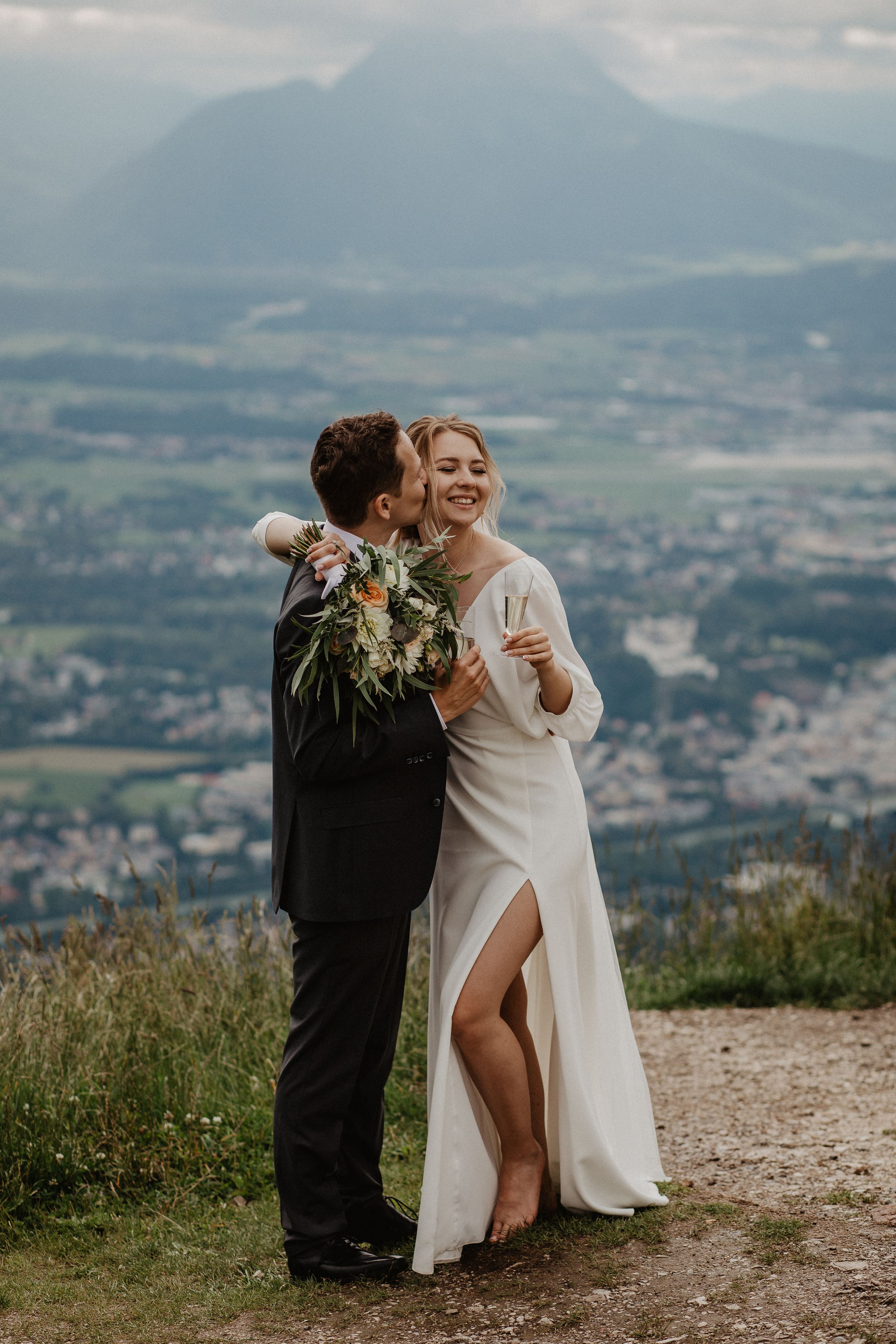 Intimate wedding in Salzburg Austria. Iceland elopement photographer & videographer