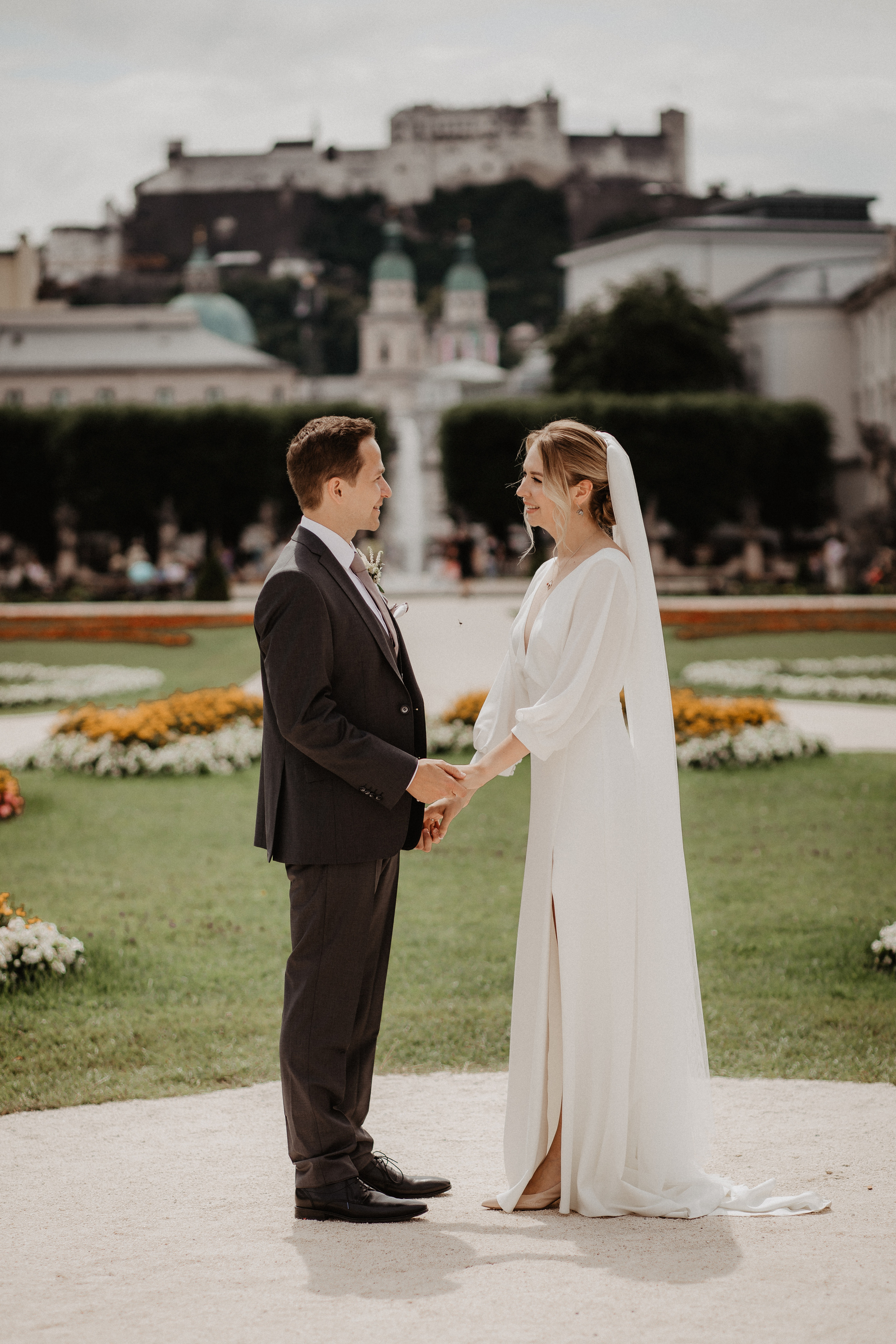 Intimate wedding in Salzburg Austria. Iceland elopement photographer & videographer