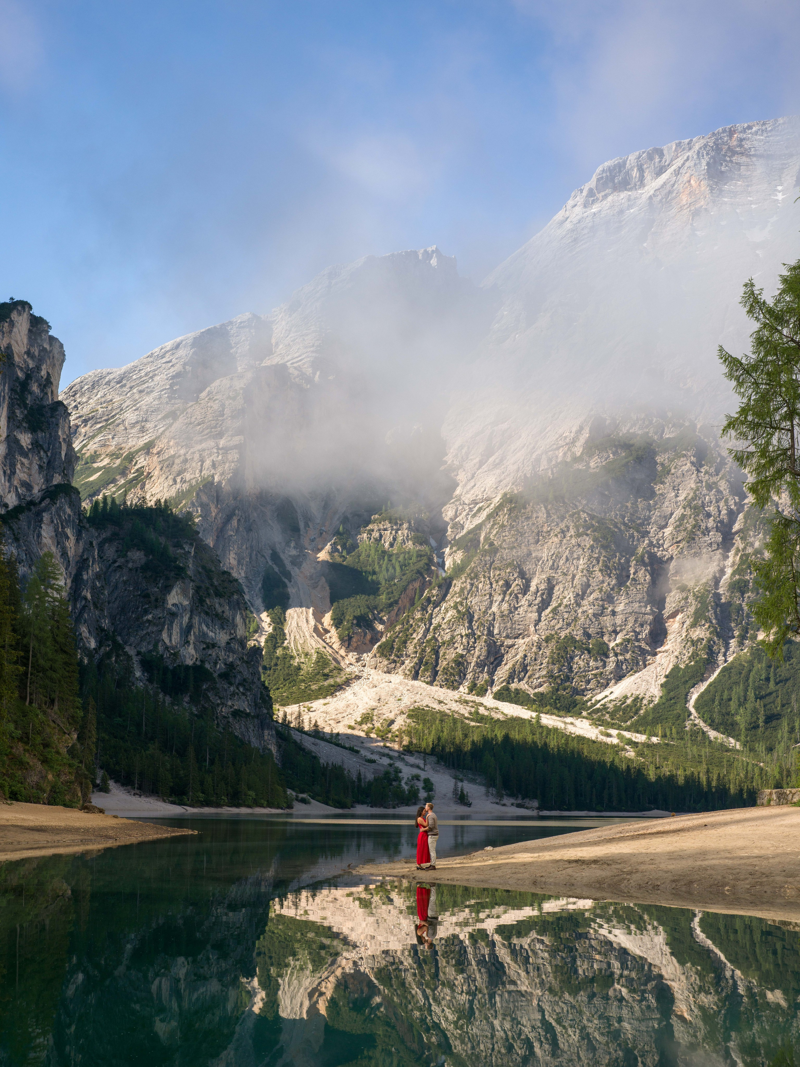 Proposal, Lake Braies, the Dolomites