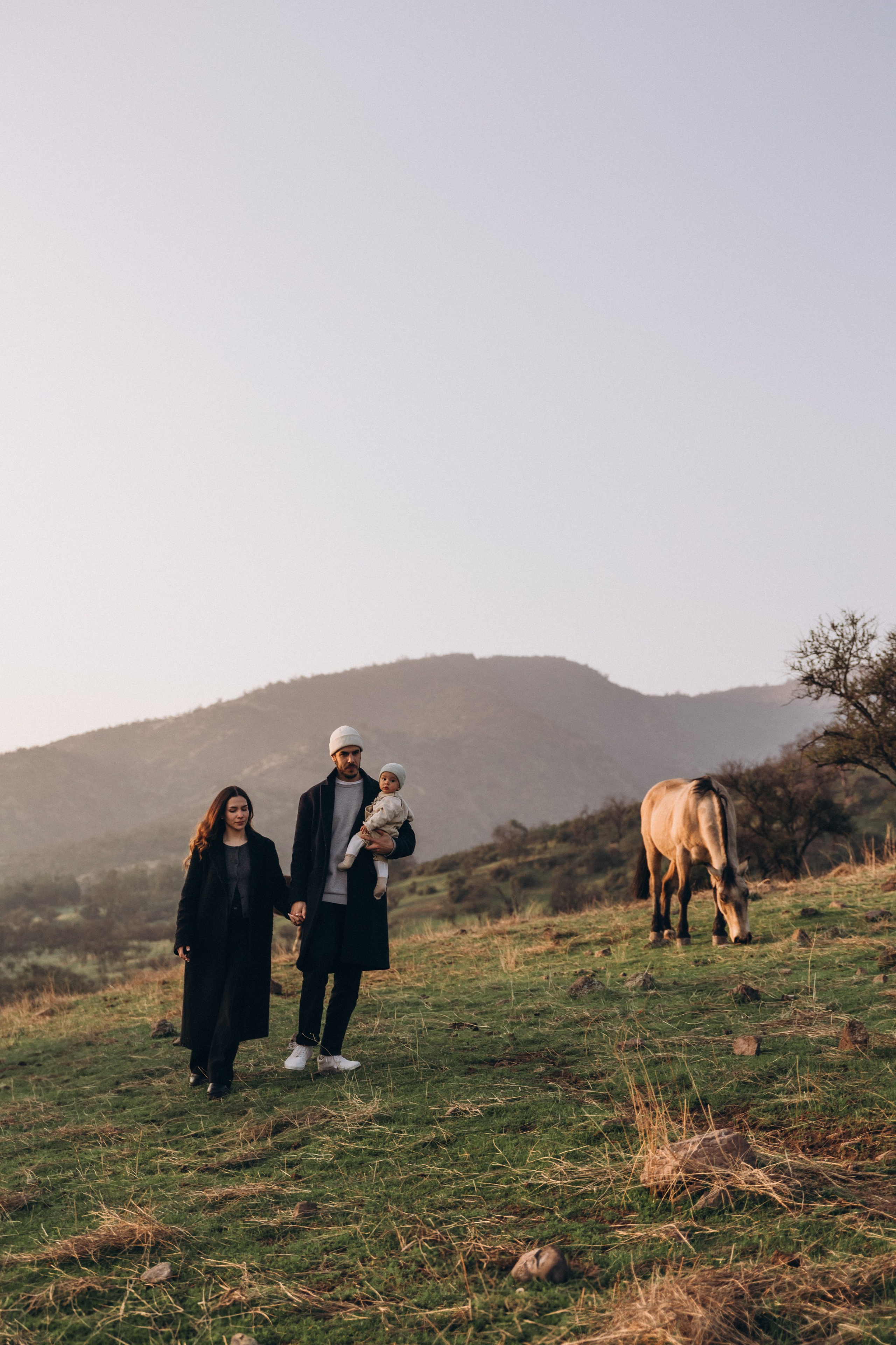 Sesión familiar con caballos en la montaña — Naturaleza y ternura. Photographer in Santiago, Chile Anna Almazova