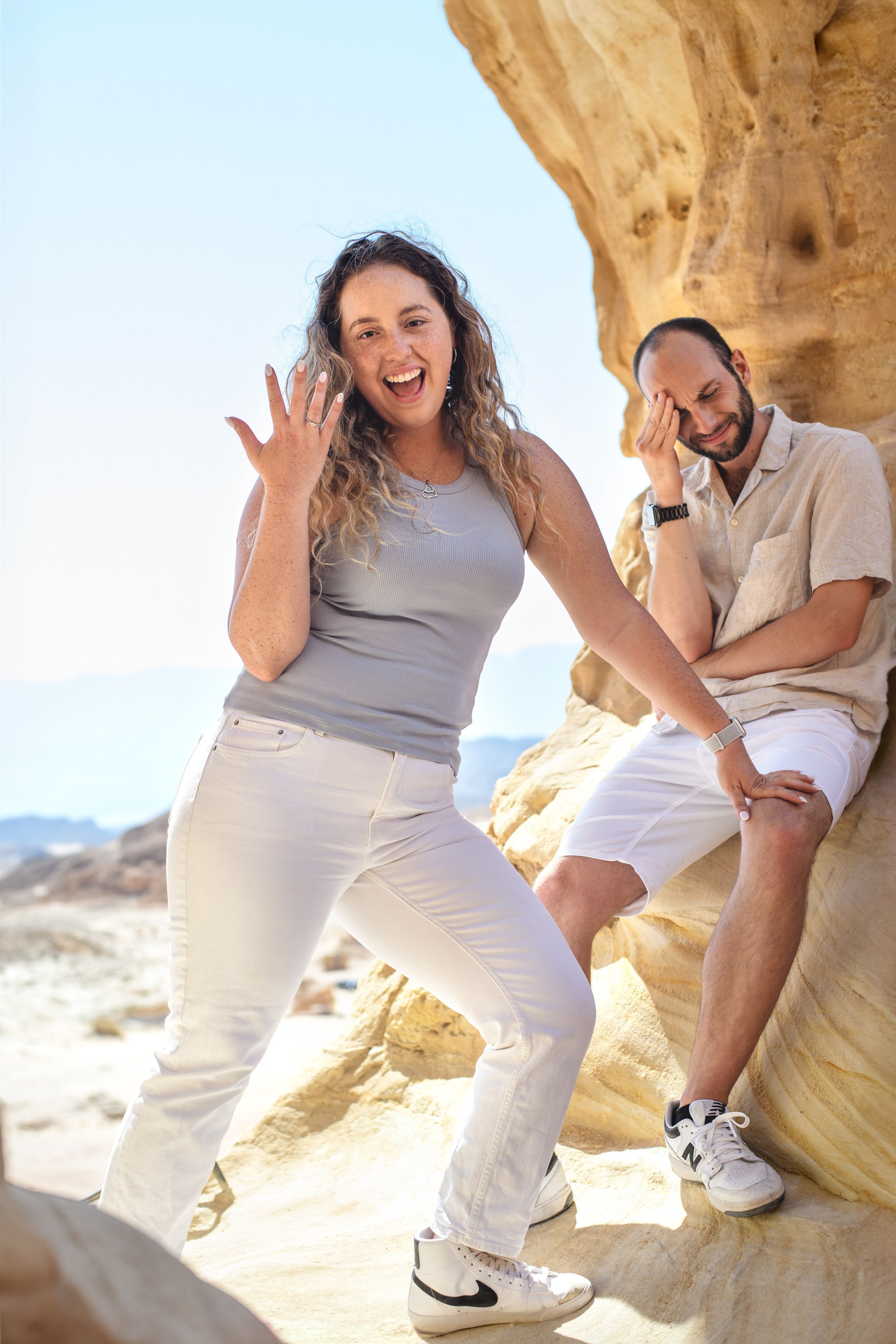 “She Said YES” in a Timna park for Lotan & Zohar. Family children pregnancy love stories photographer in Eilat Israel Olga Amchislavsky